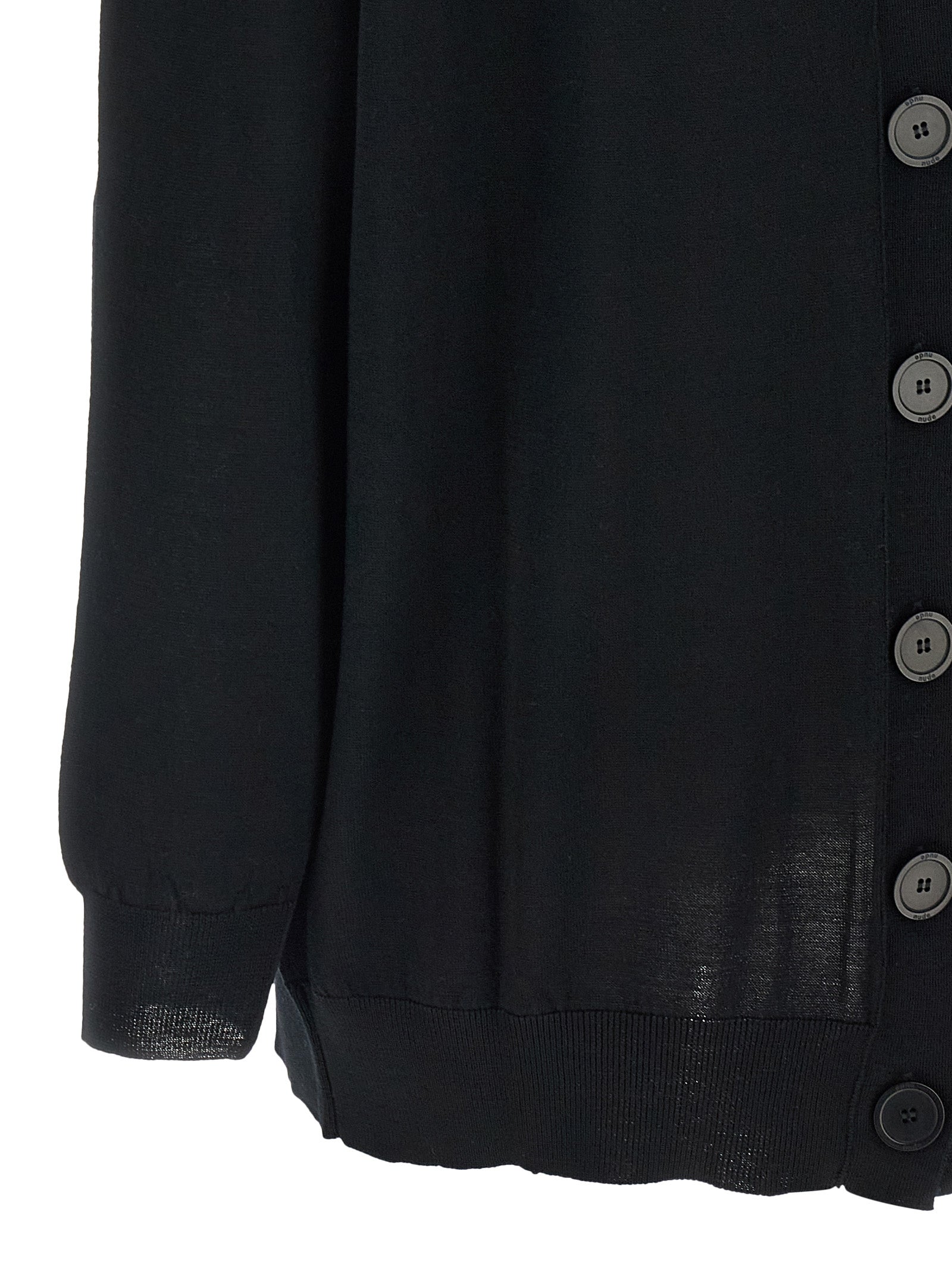 NUDE Black Wool Cardigan