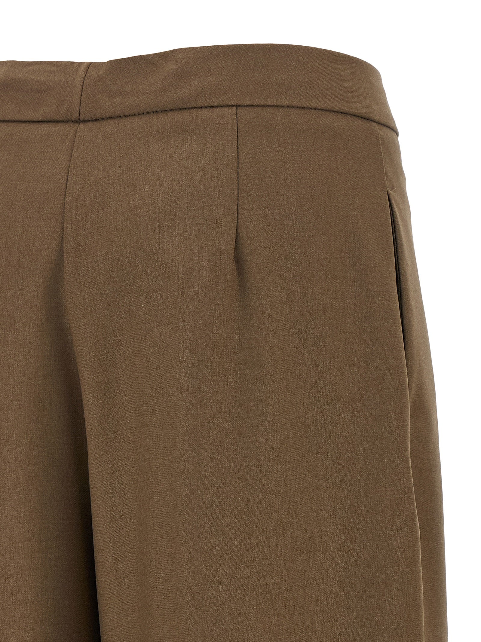 NUDE Brown Wool Pants