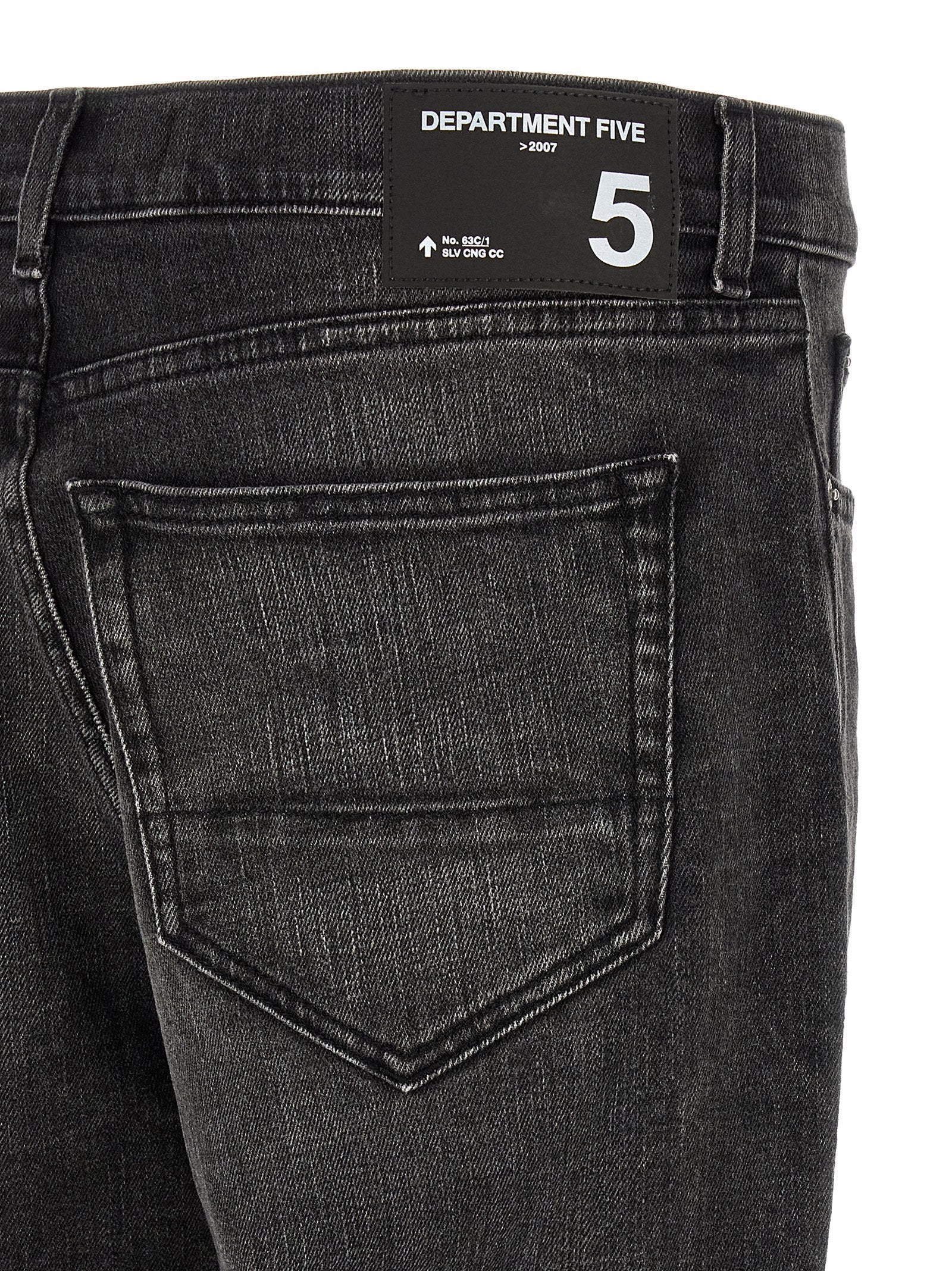 Department 5 Black Cotton Cropped Jeans