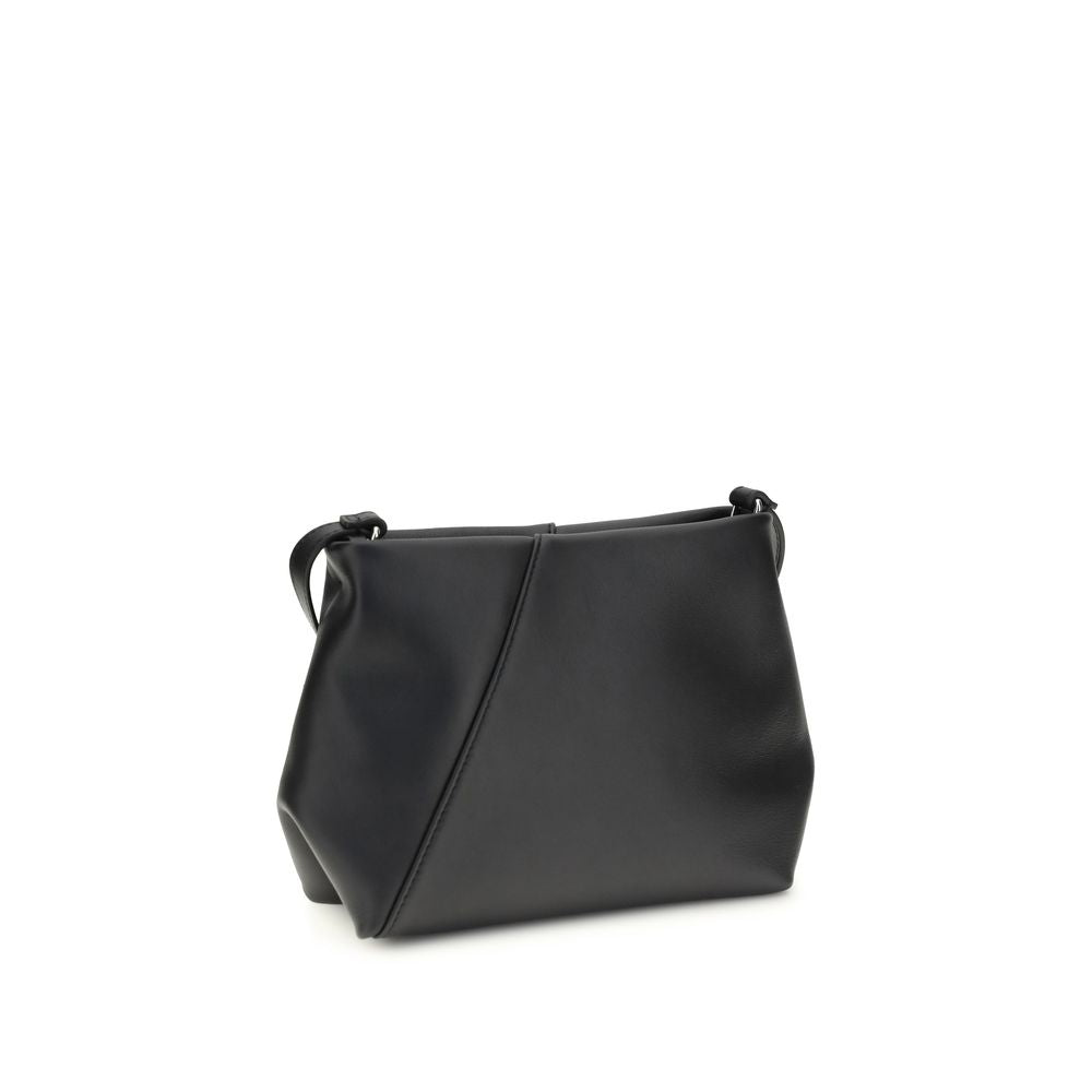 MM6 Black Calf Leather Bos Taurus Shoulder Bag