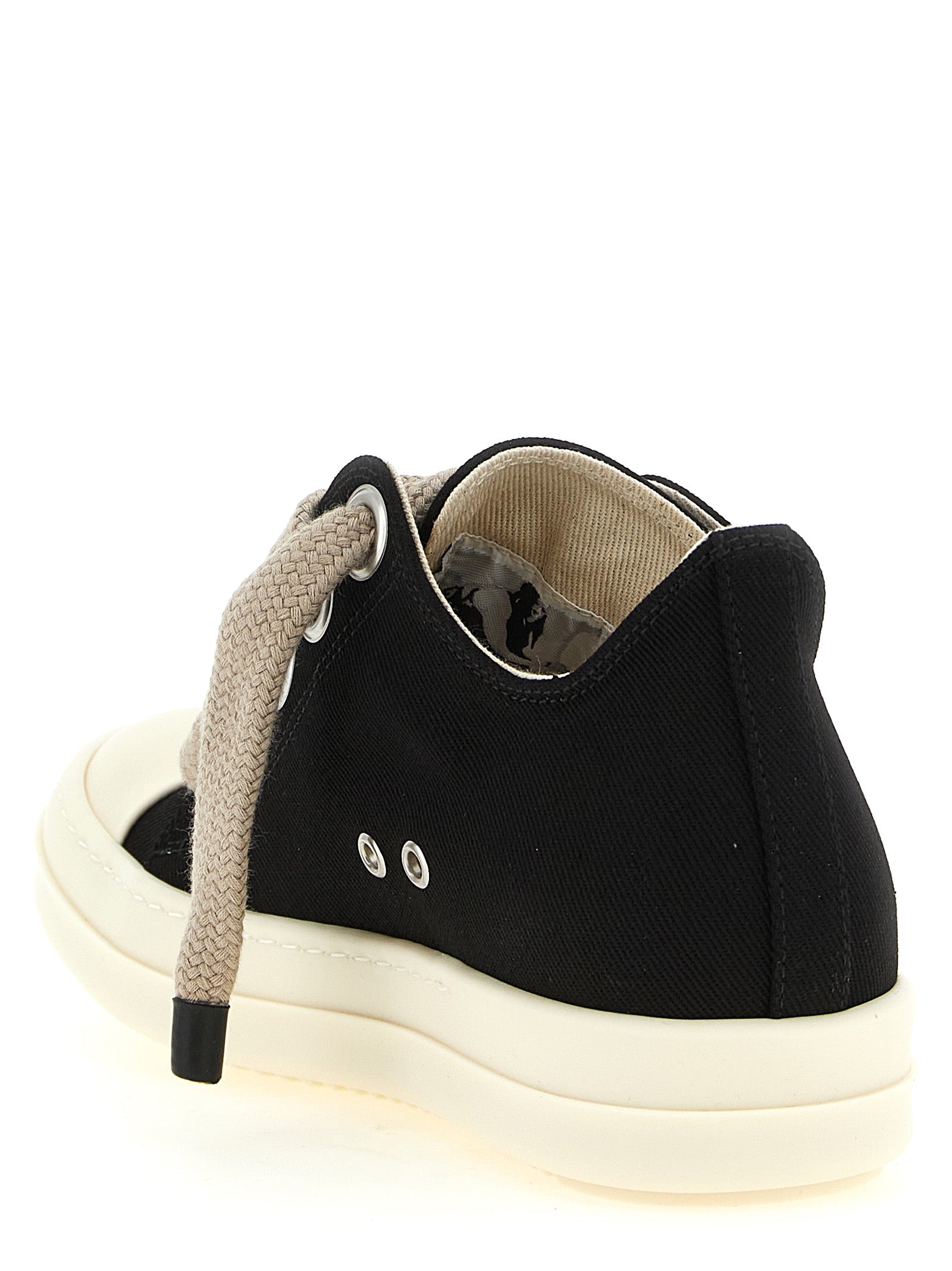DRKSHDW Black Cotton Low Top Sneakers