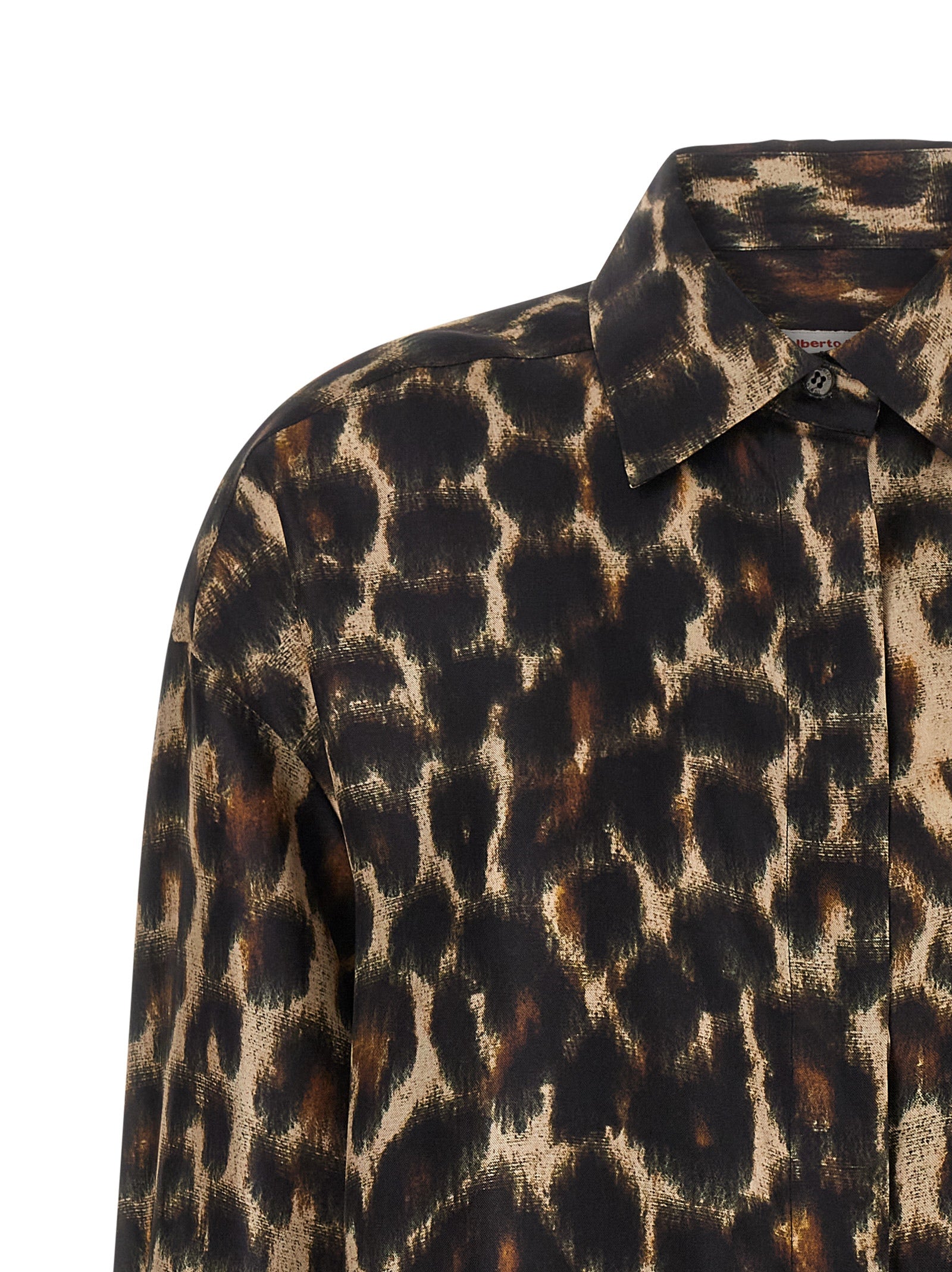 Alberto Biani Brown Silk Blouse