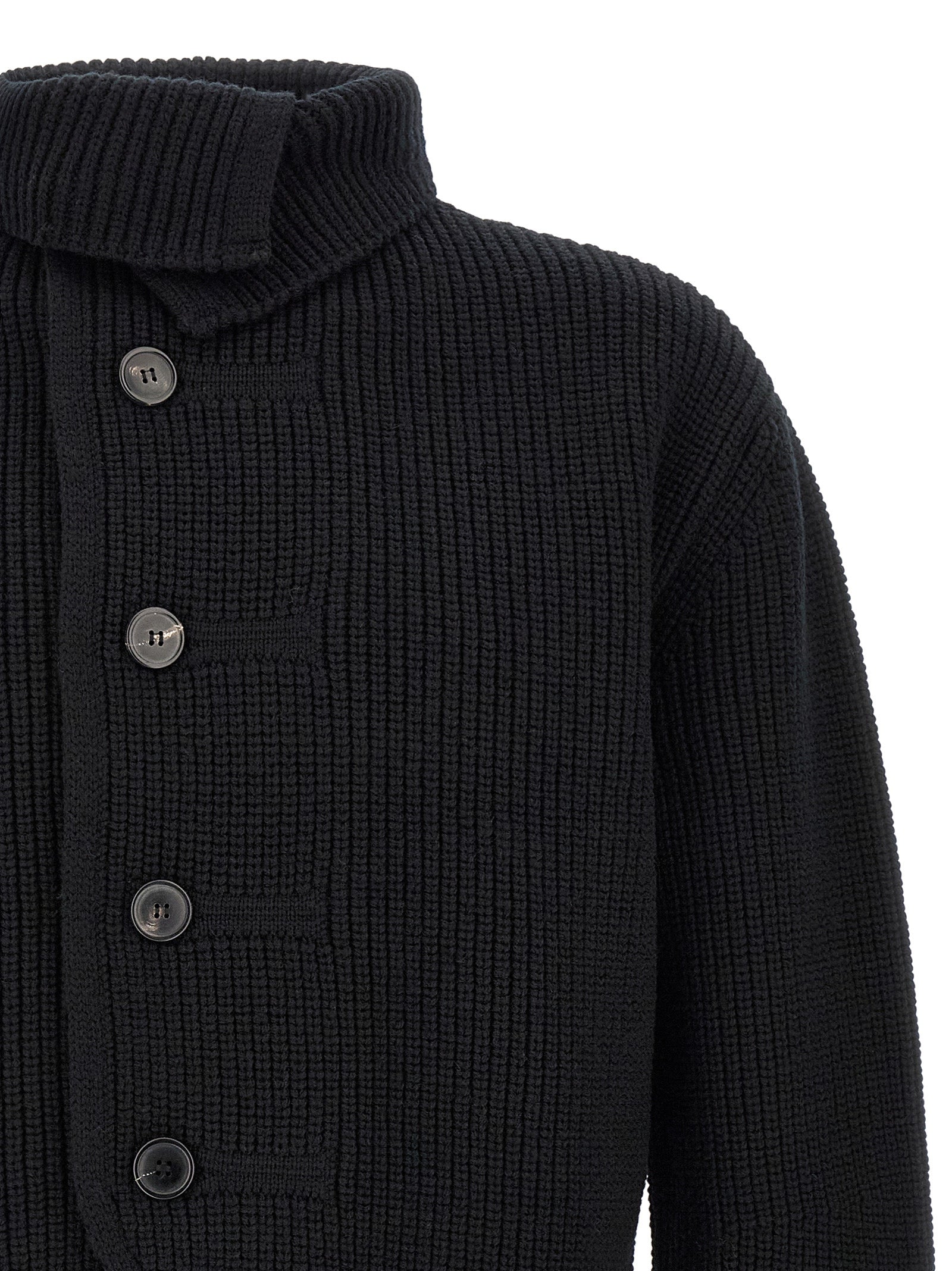 Dries Van Noten Blue Wool Cardigan