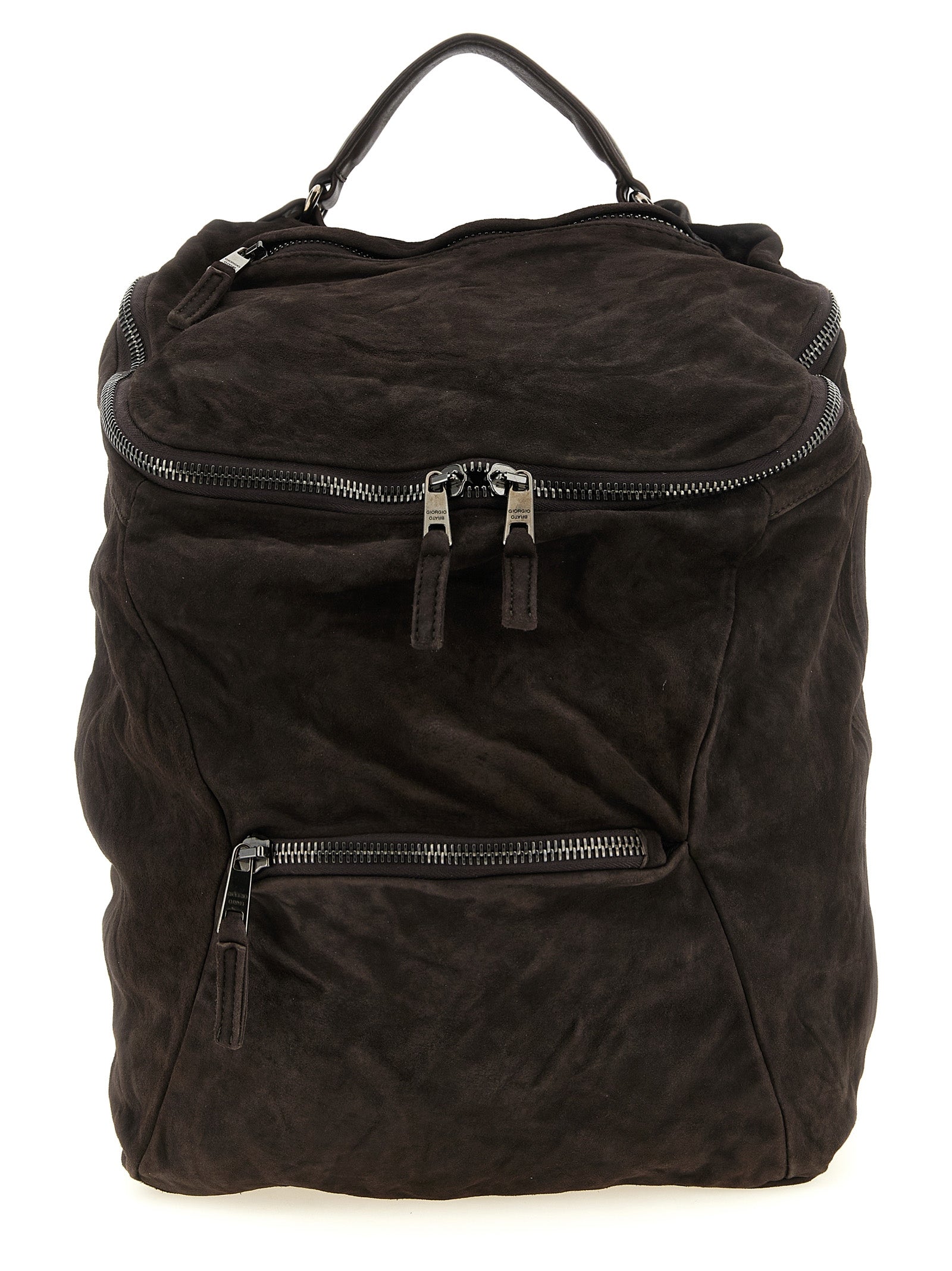 GIORGIO BRATO Brown Lamb Leather Backpack