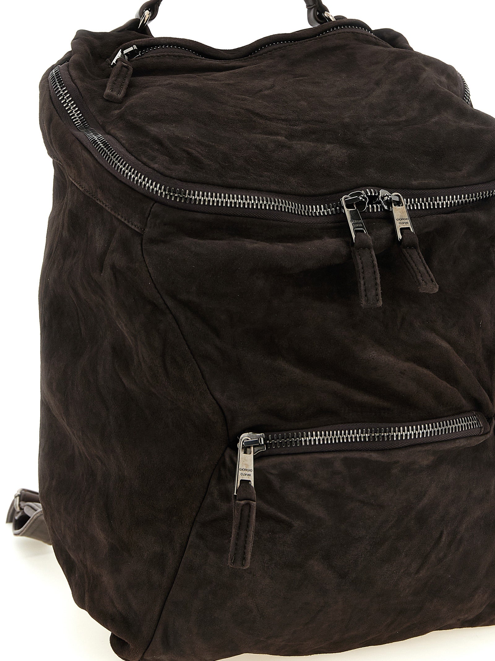 GIORGIO BRATO Brown Lamb Leather Backpack