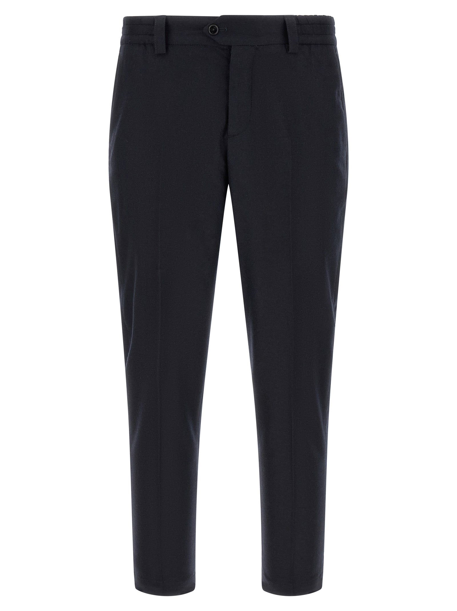 PT Torino Black Virgin Wool Casual Pants