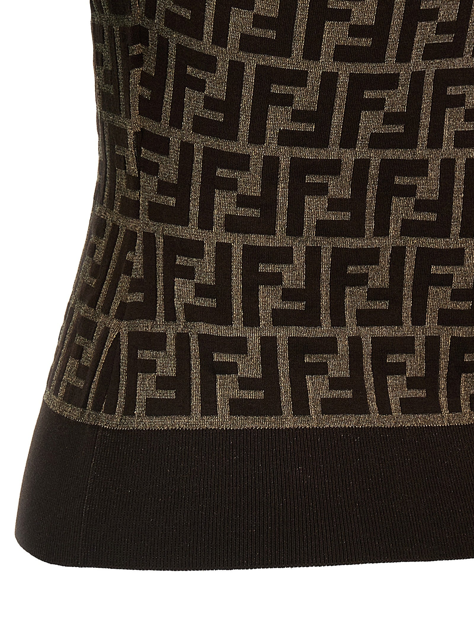 Fendi Brown Cotton Cardigan