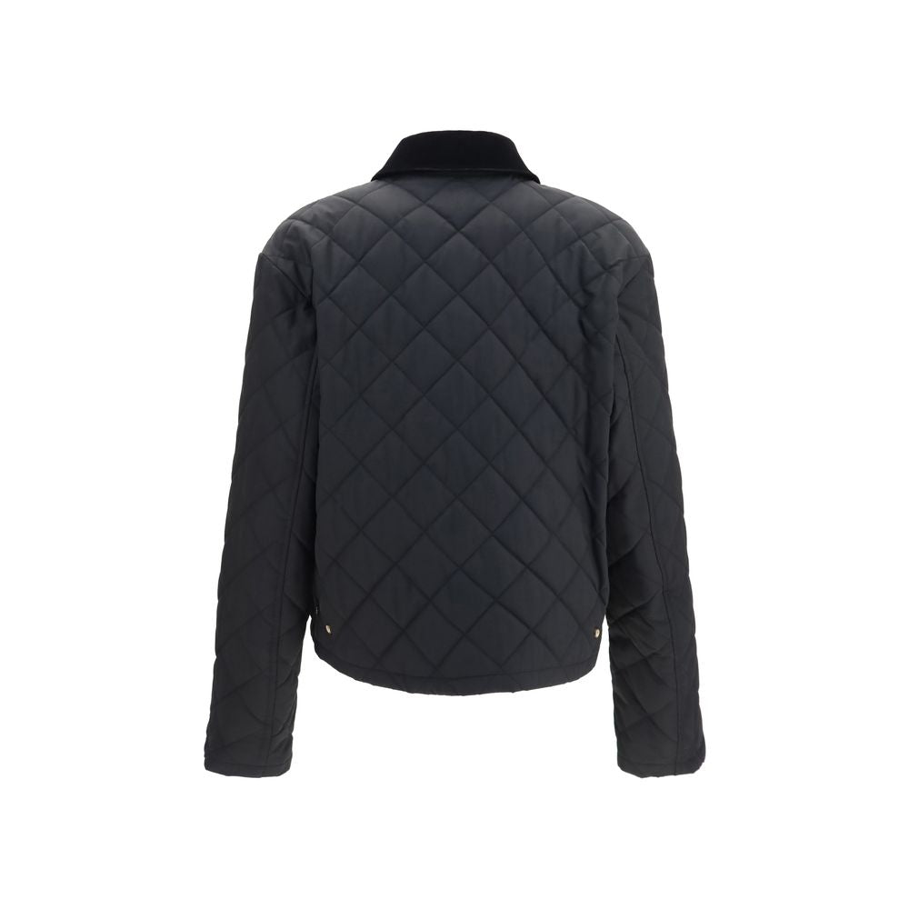 Ferragamo Black Cotton Full-Length Jacket
