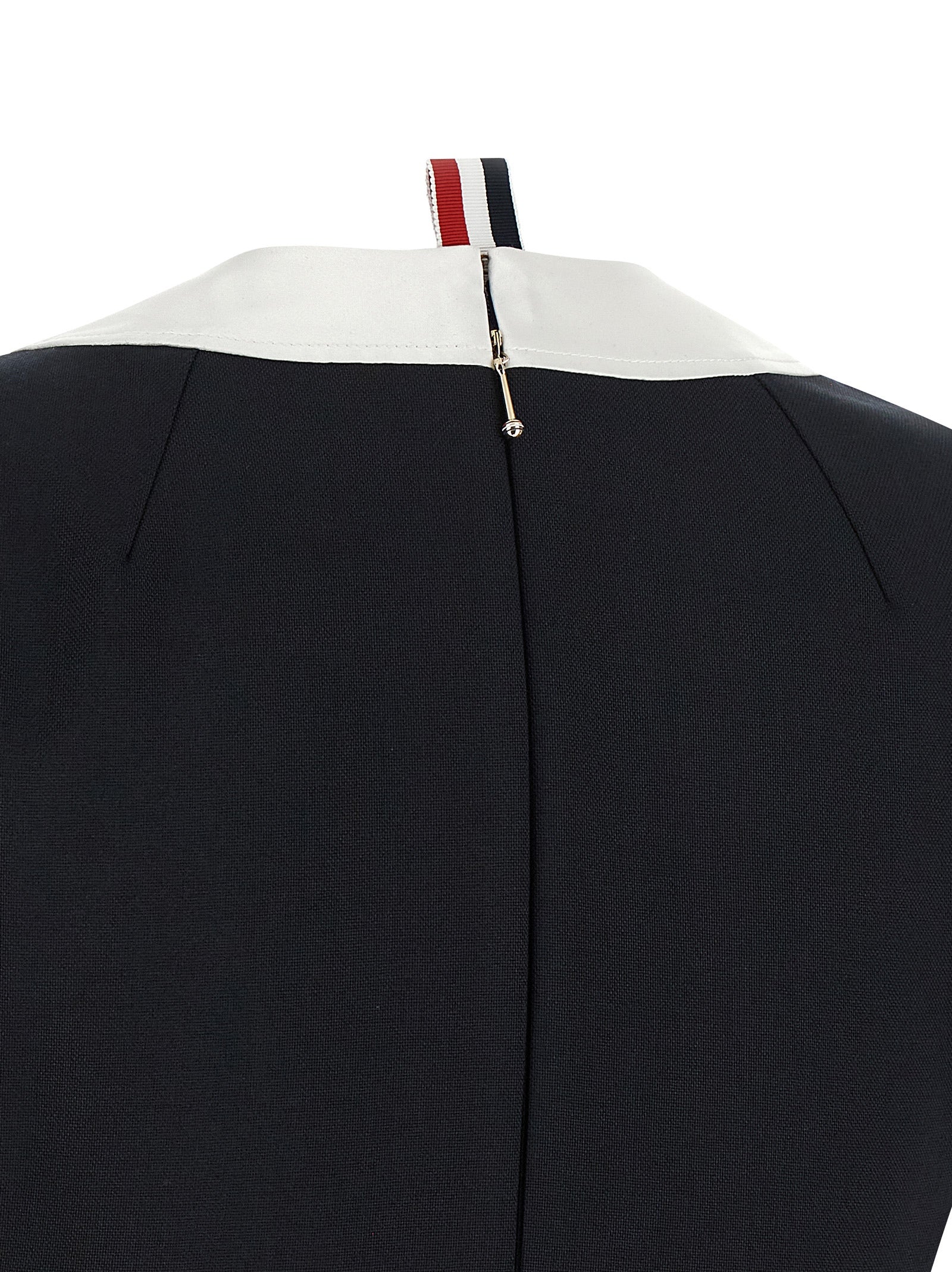 Thom Browne Blue Virgin Wool Midi Dress