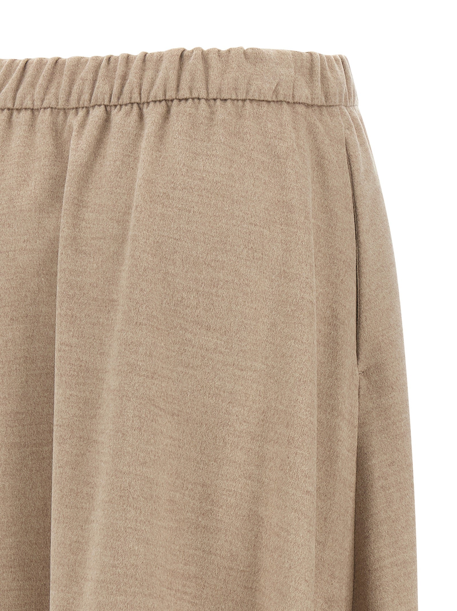 Herno Beige Polyester Midi Skirt