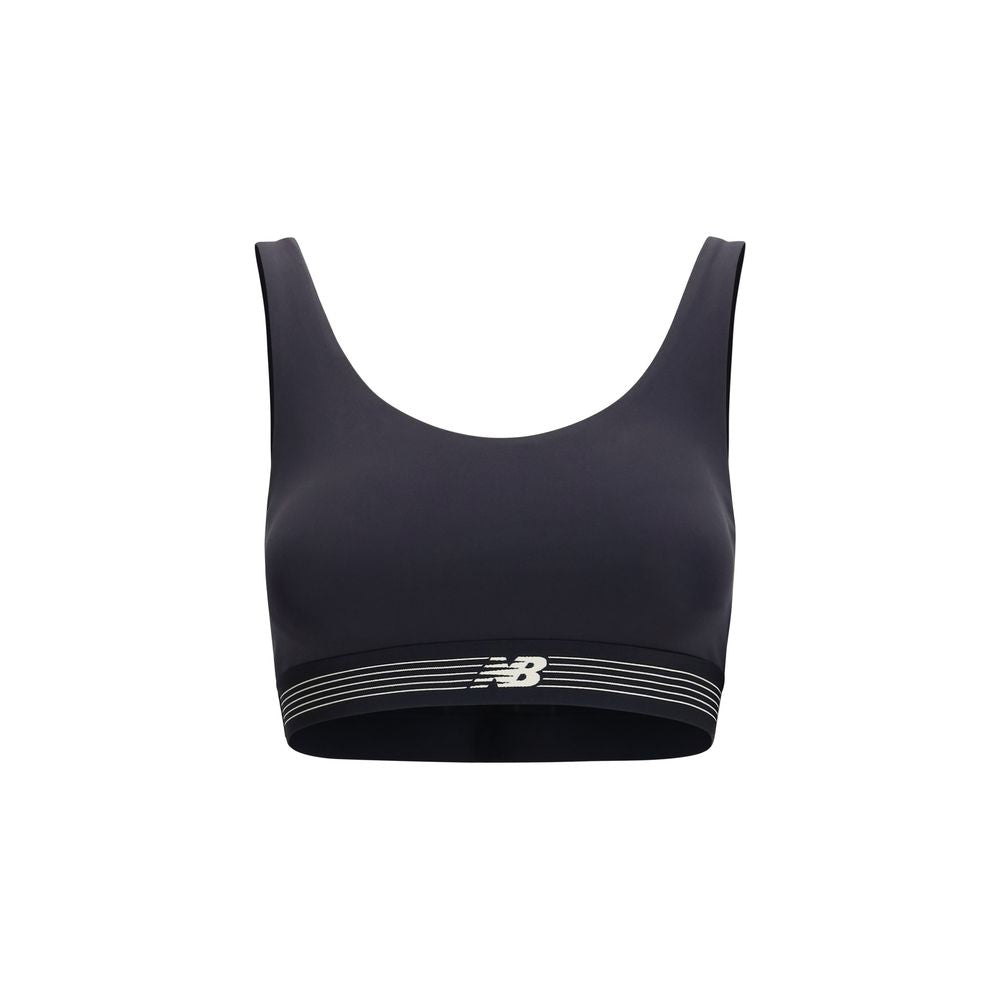 New Balance Black Polyester Sport Bra