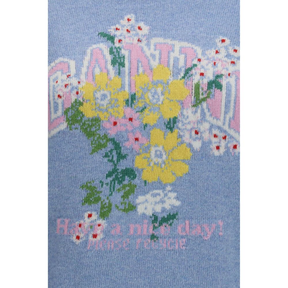 Ganni Blue Wool Oves Aries Sweatshirt
