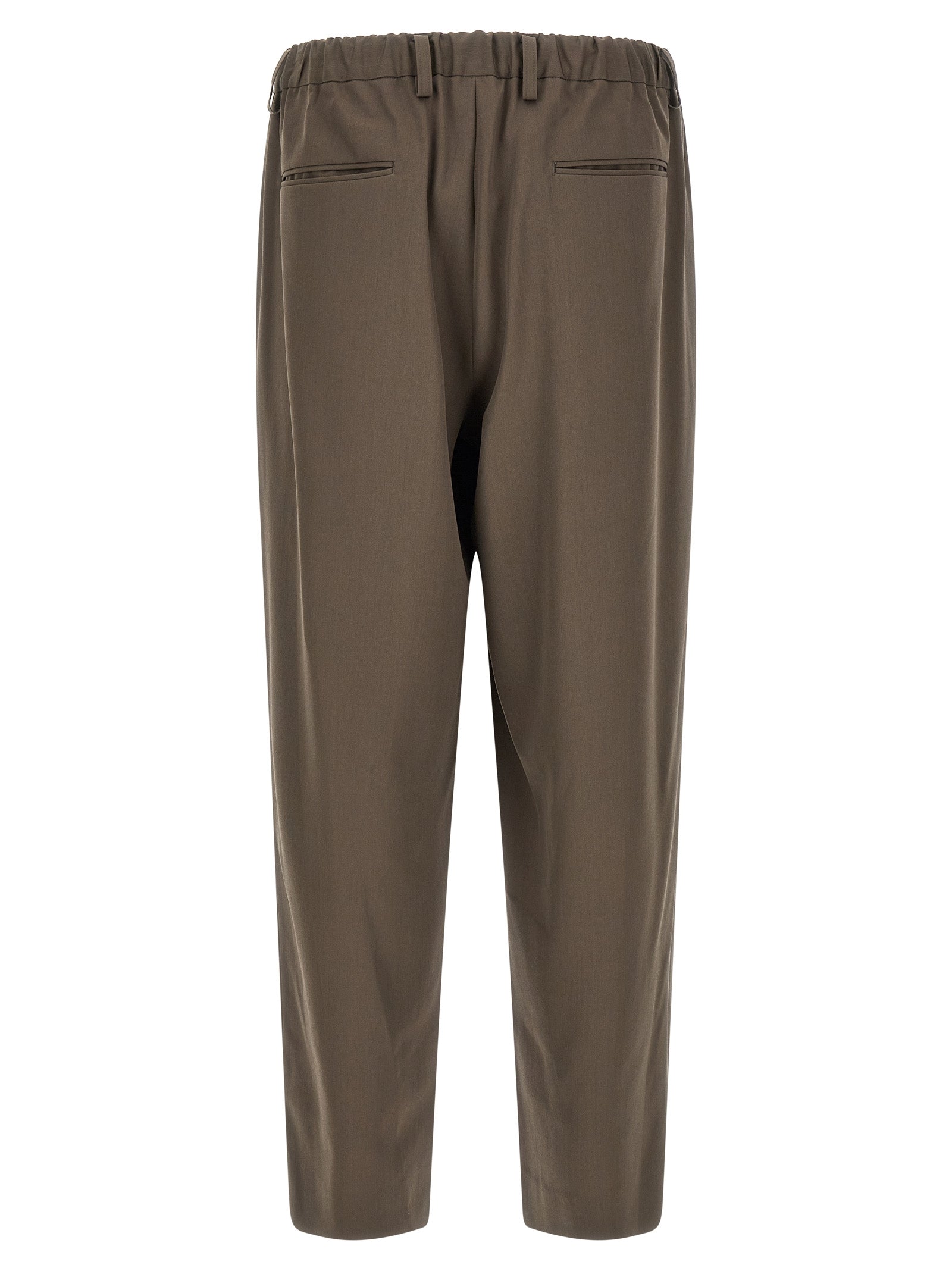 SSSTEIN Brown Wool Casual Pants