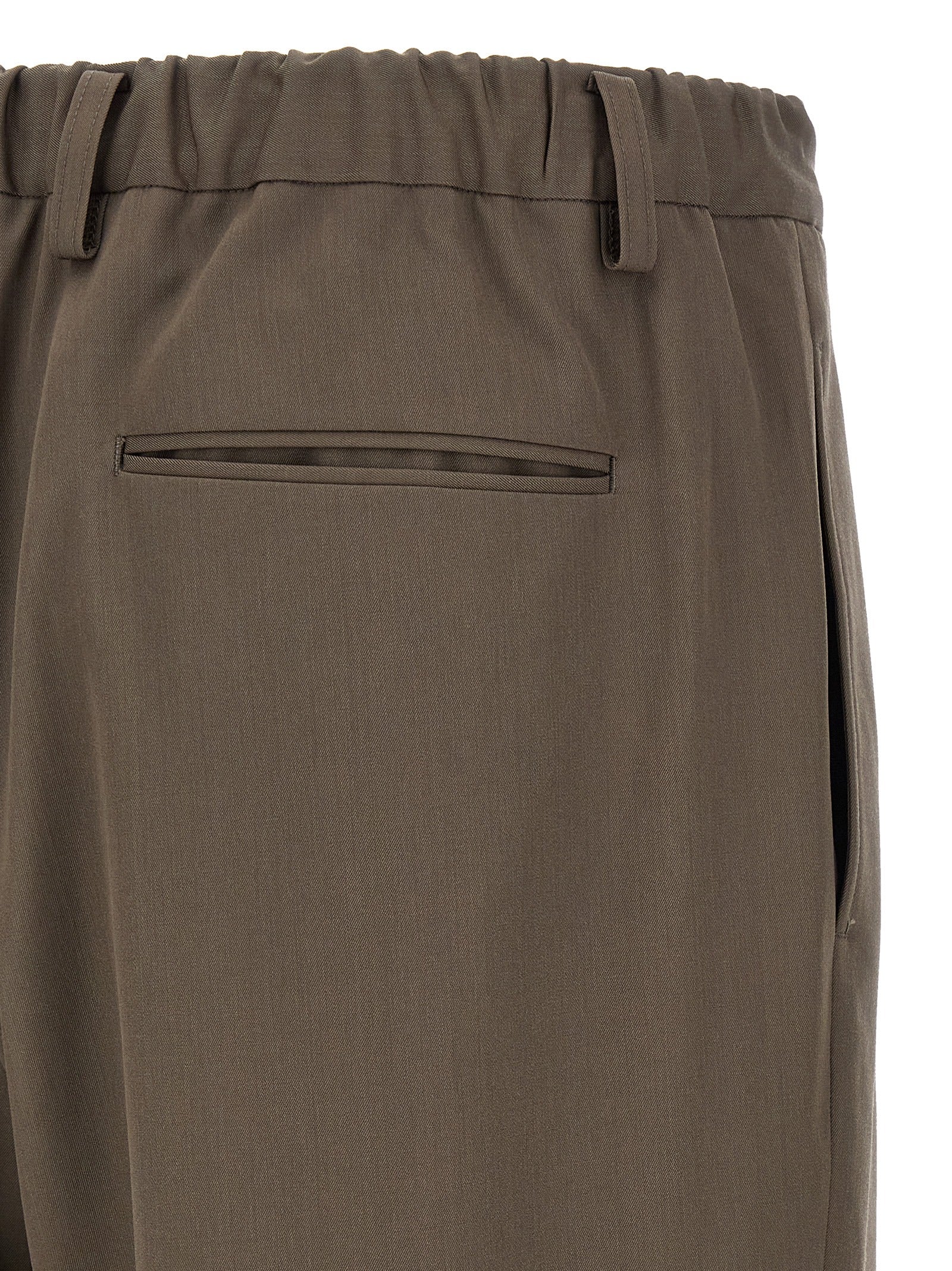 SSSTEIN Brown Wool Casual Pants