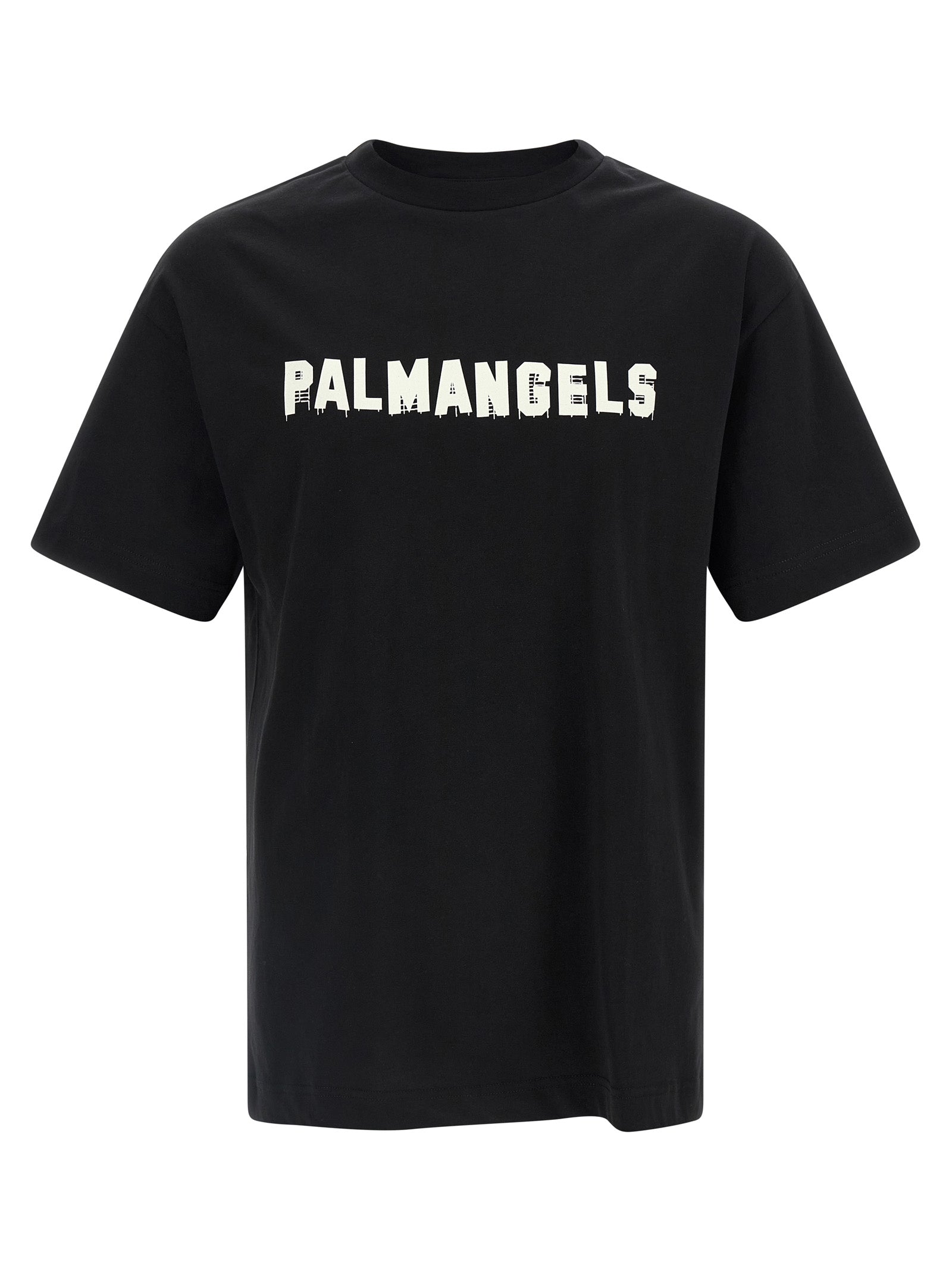 Palm Angels Black Cotton T-Shirt