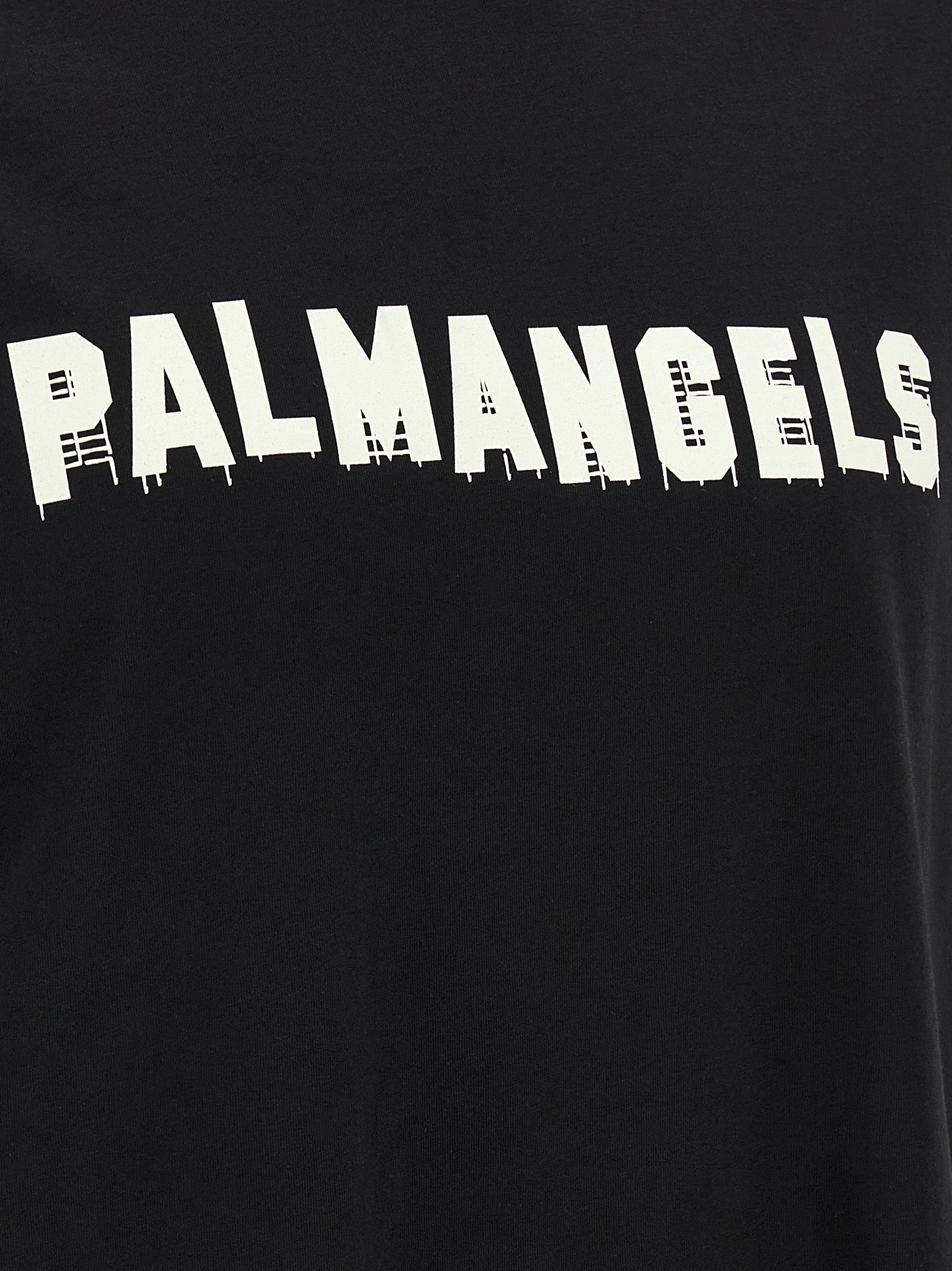 Palm Angels Black Cotton T-Shirt