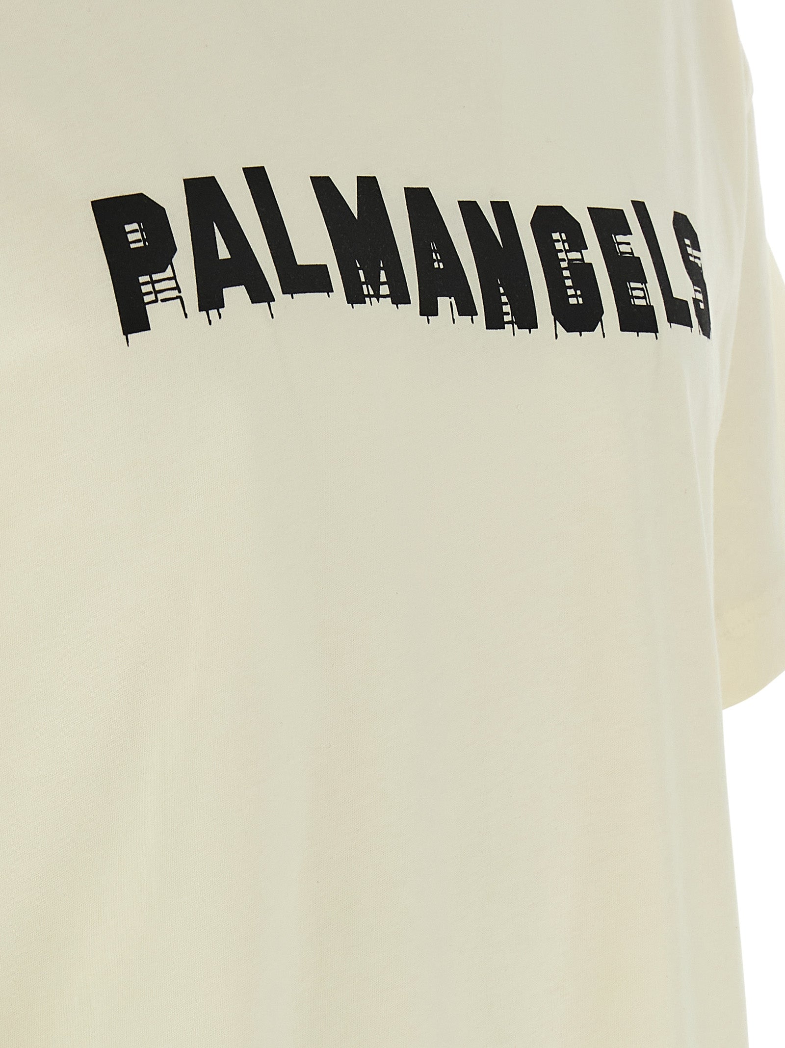 Palm Angels White Cotton T-Shirt