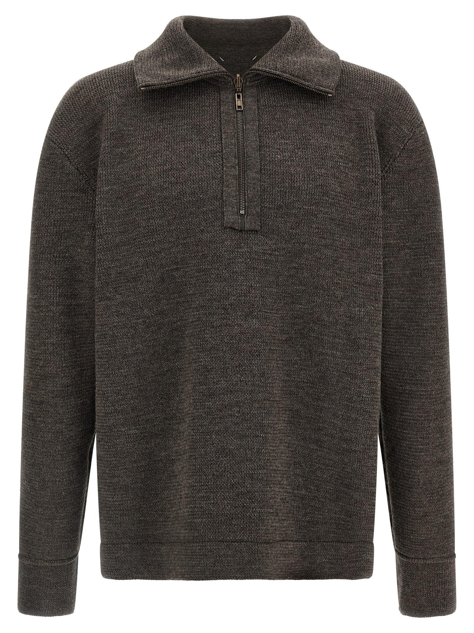 Maison Margiela Gray Wool Cardigan