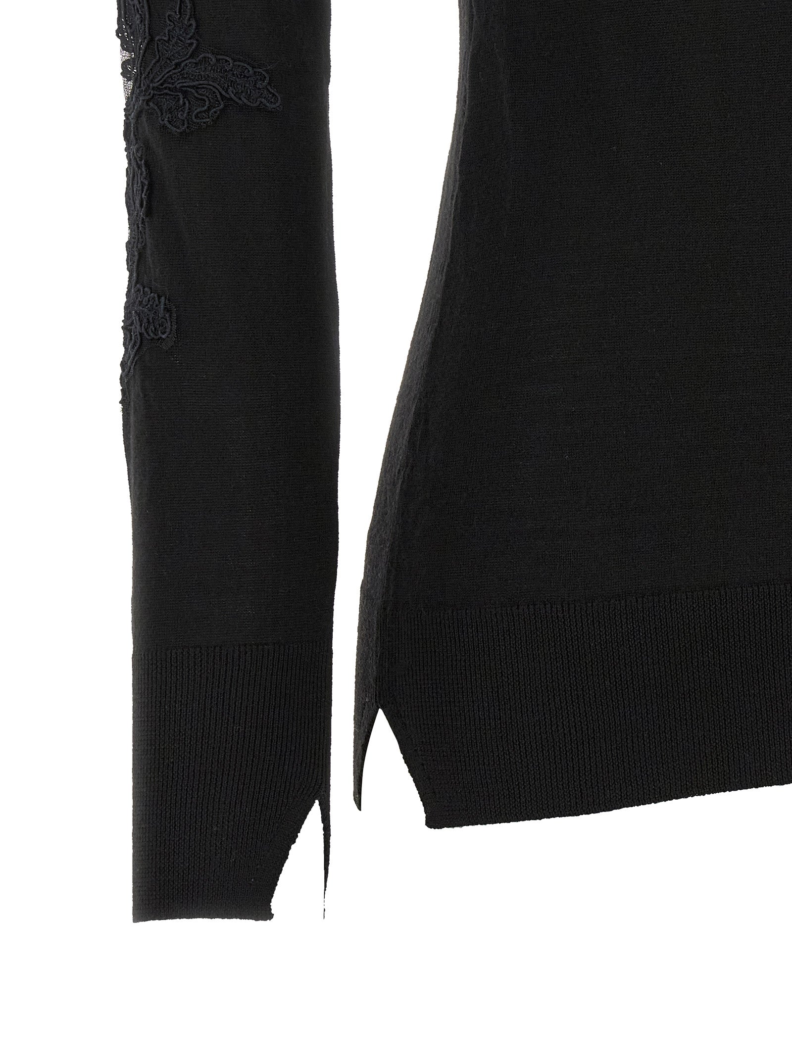 Ermanno Scervino Black Virgin Wool Cardigan