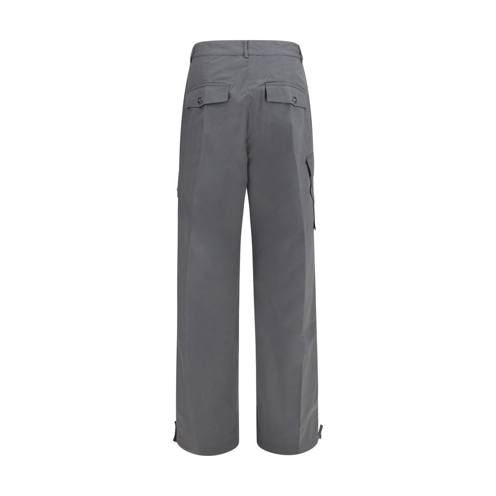 Ganni Gray Cotton Cargo Pants