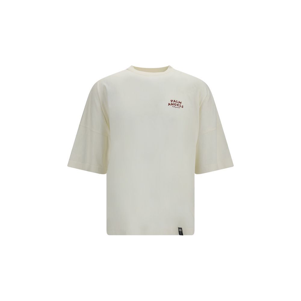 Palm Angels Beige Cotton T-Shirt