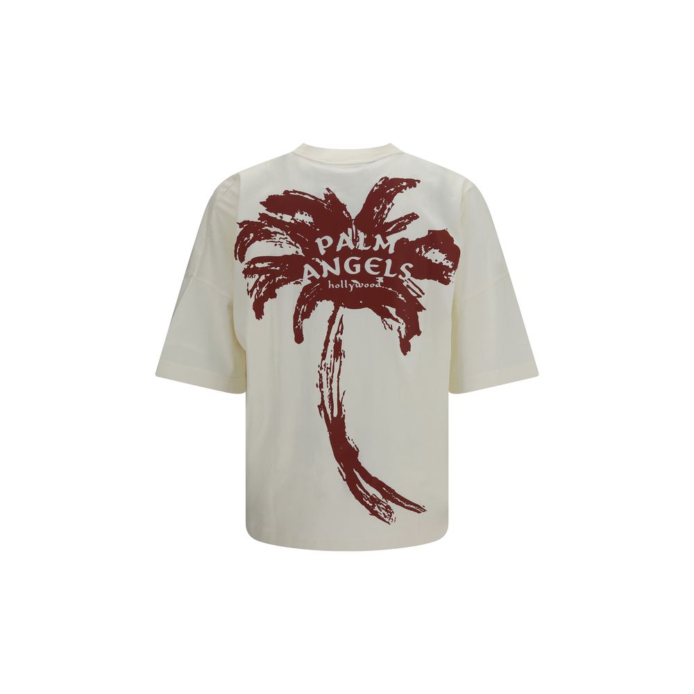 Palm Angels Beige Cotton T-Shirt