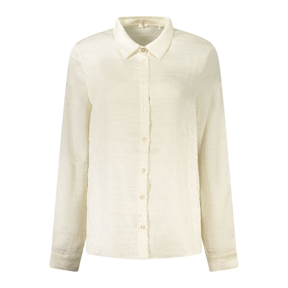 Guess Jeans White Polyester Dress Shirt