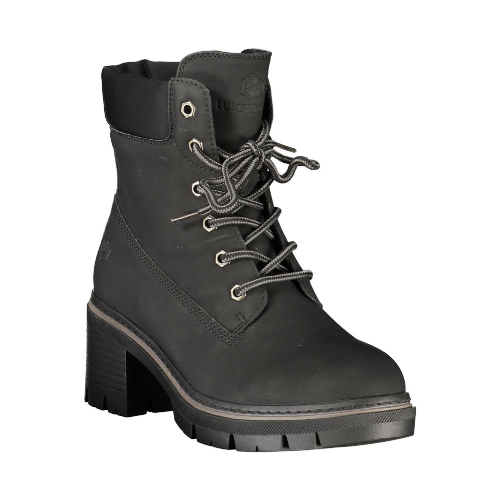 Lumberjack Black Polyester Ankle Boots