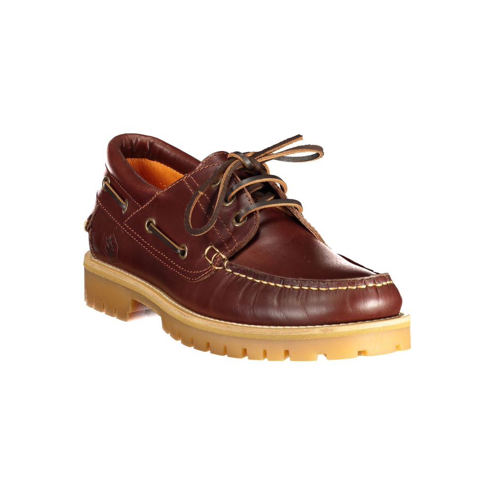 Lumberjack Brown Leather Slip-On Loafers