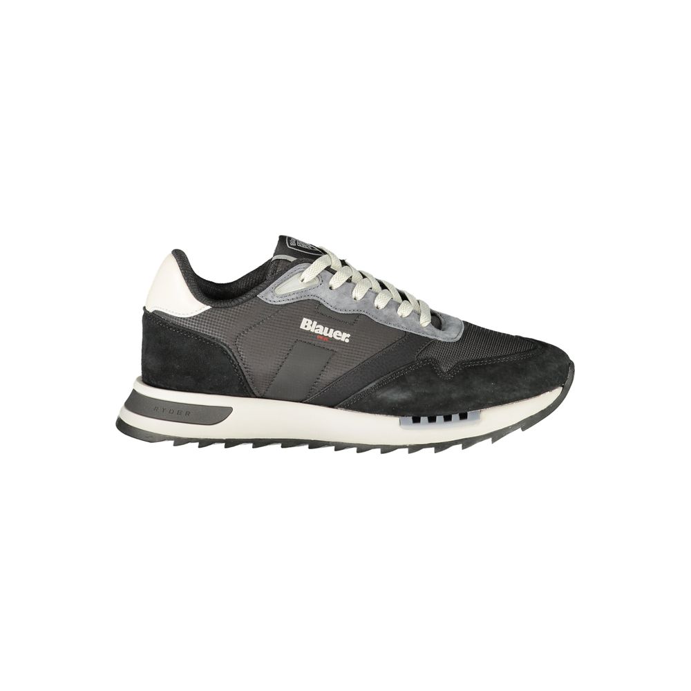 Blauer Black Polyester Athletic Sneakers