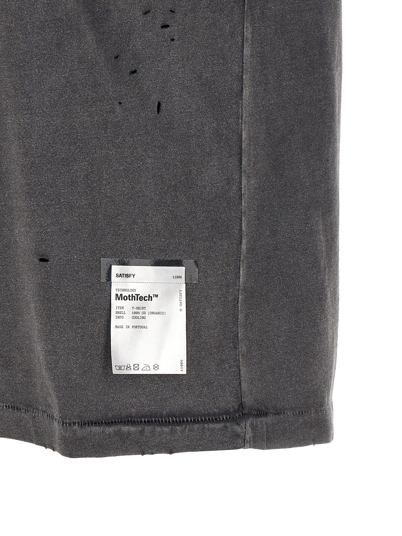 SATISFY Gray Cotton T-Shirt