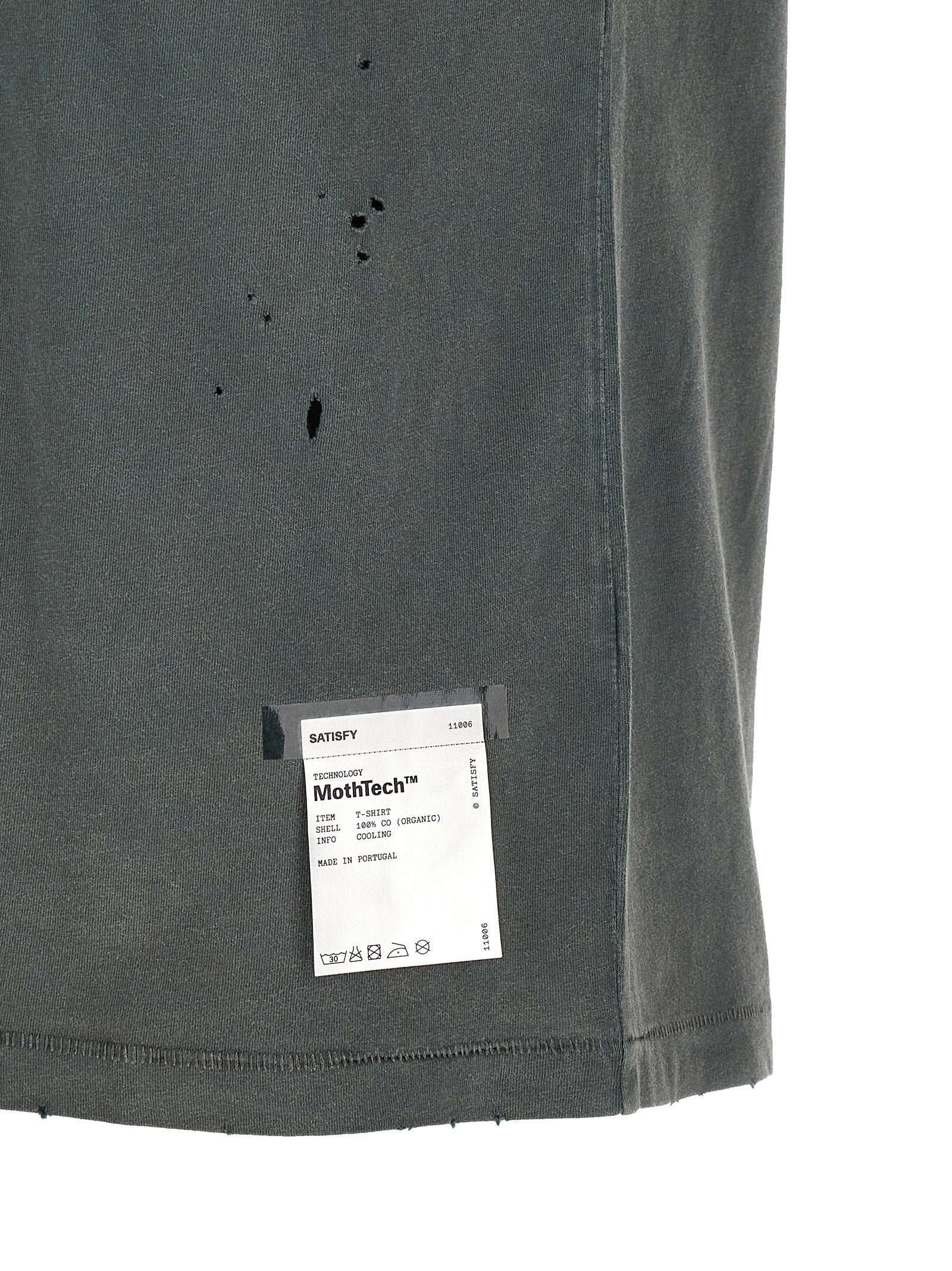 SATISFY Gray Cotton T-Shirt