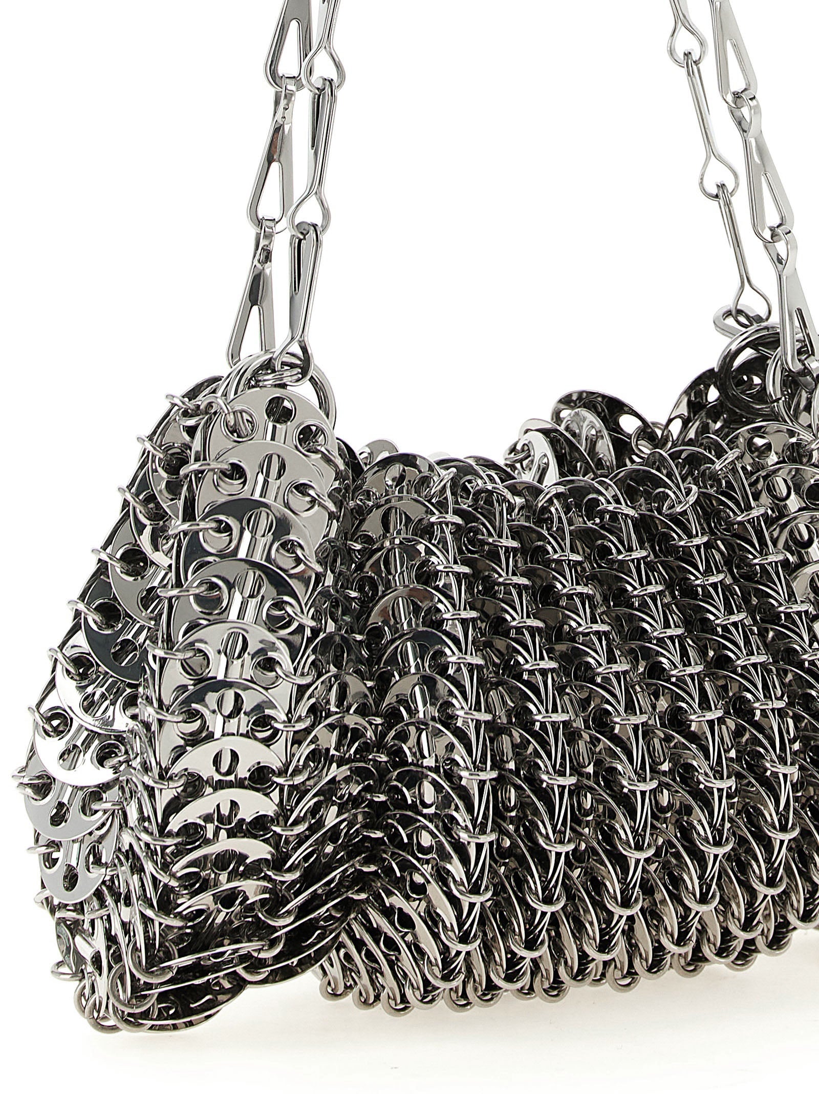 Paco Rabanne Silver Stainless Steel Shoulder Bag