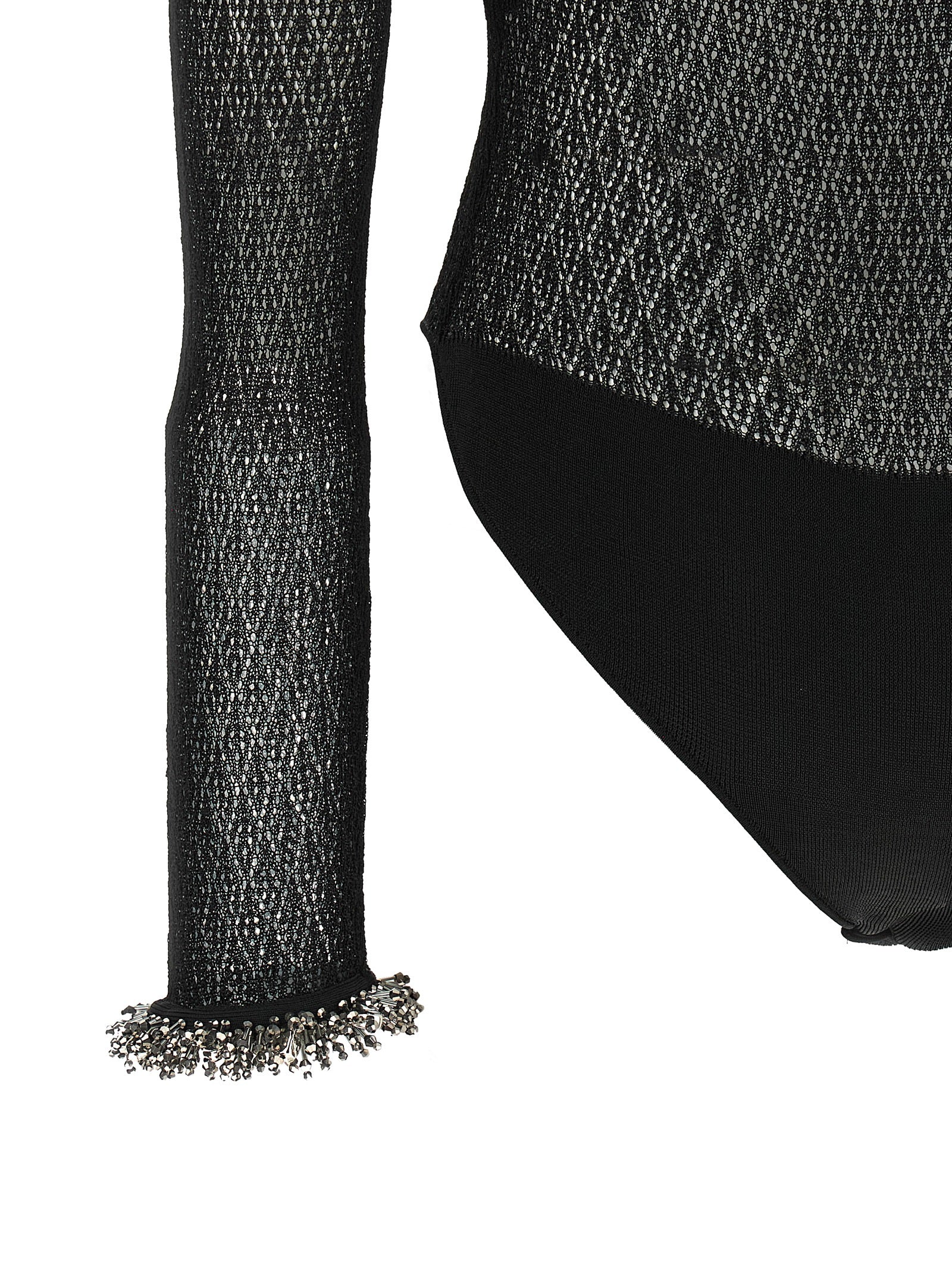Self-Portrait Black Viscose Tank Tops