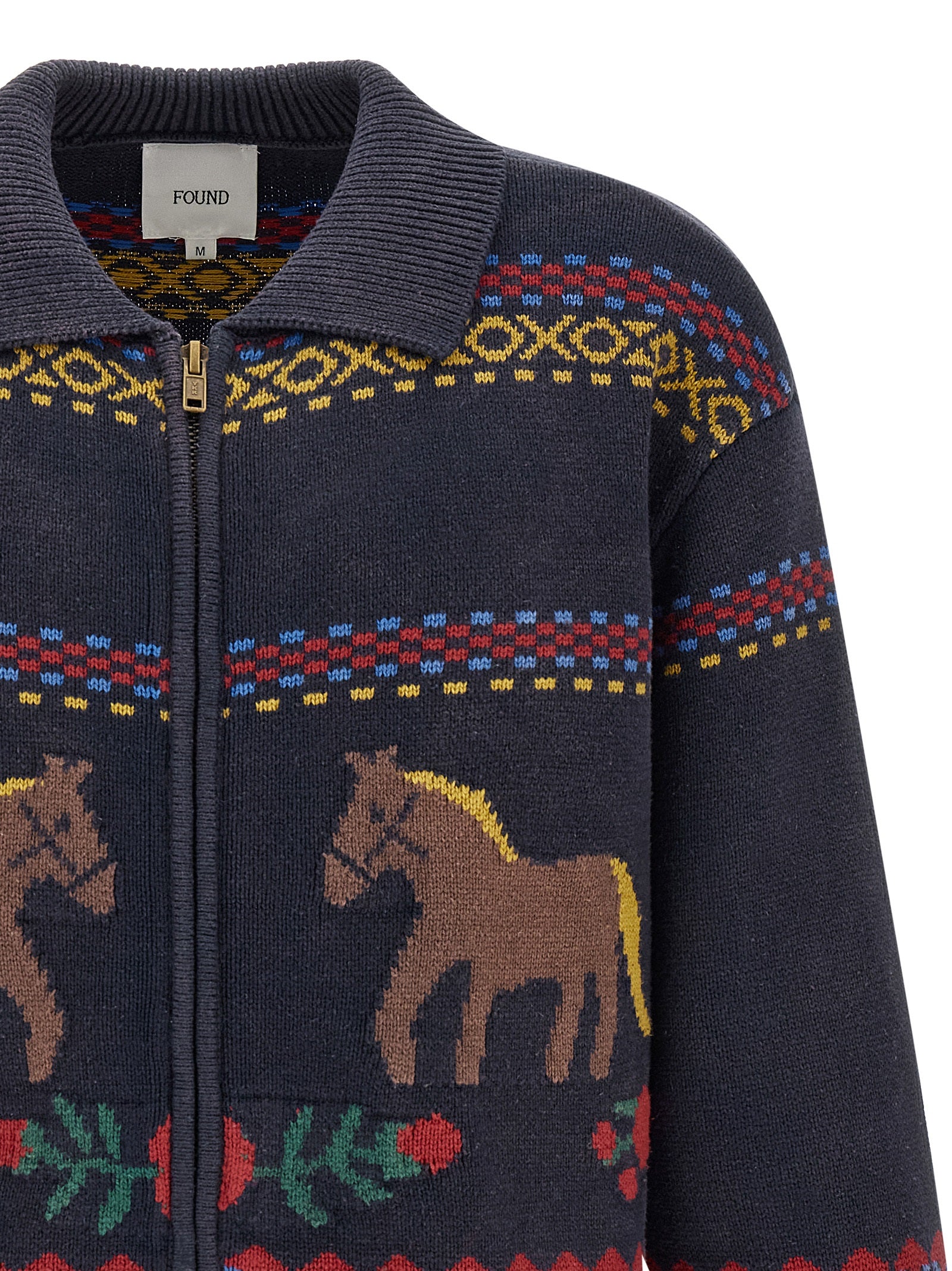 FOUND Blue Cotton Cardigan