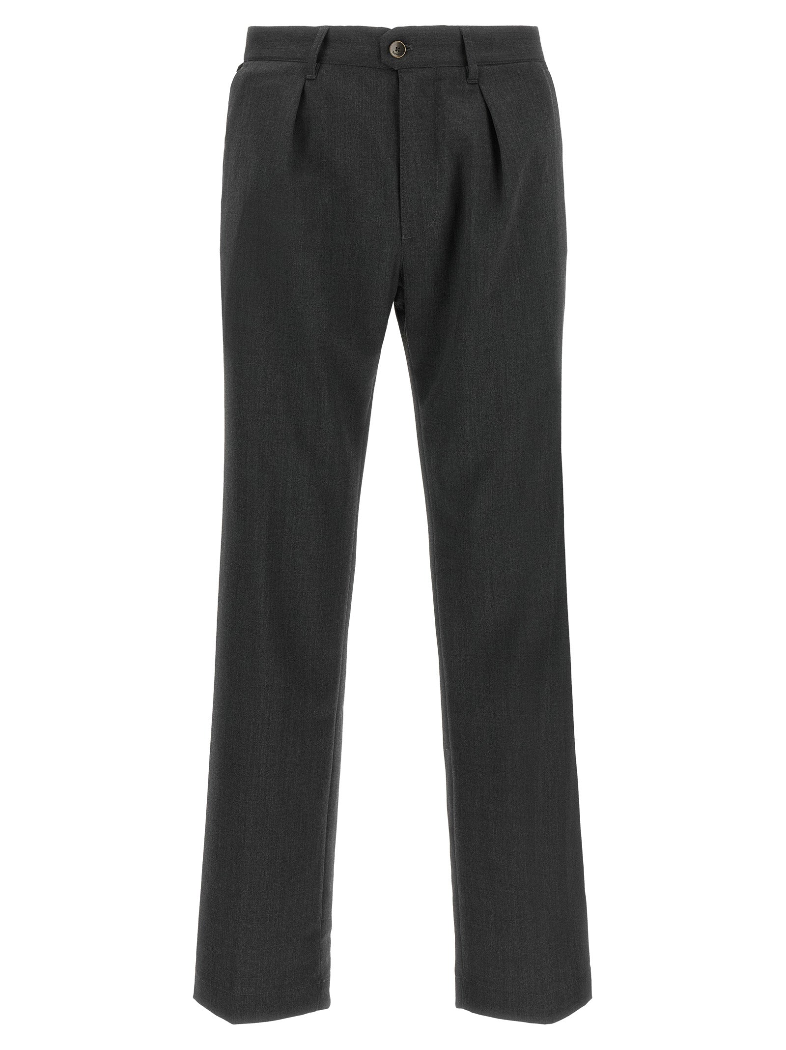 Incotex Gray Polyester Dress Pants