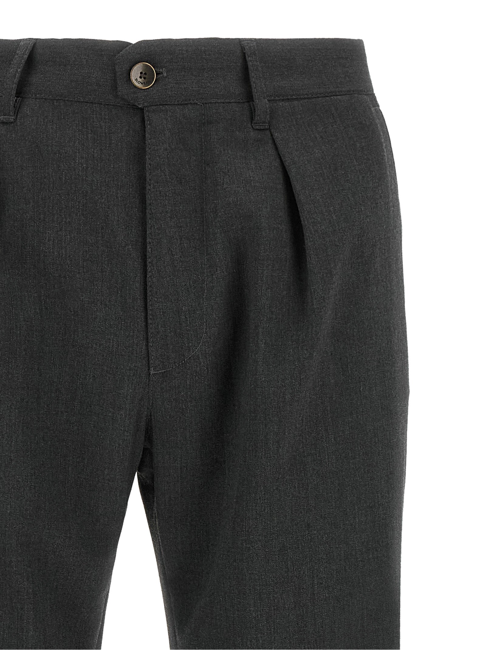 Incotex Gray Polyester Dress Pants
