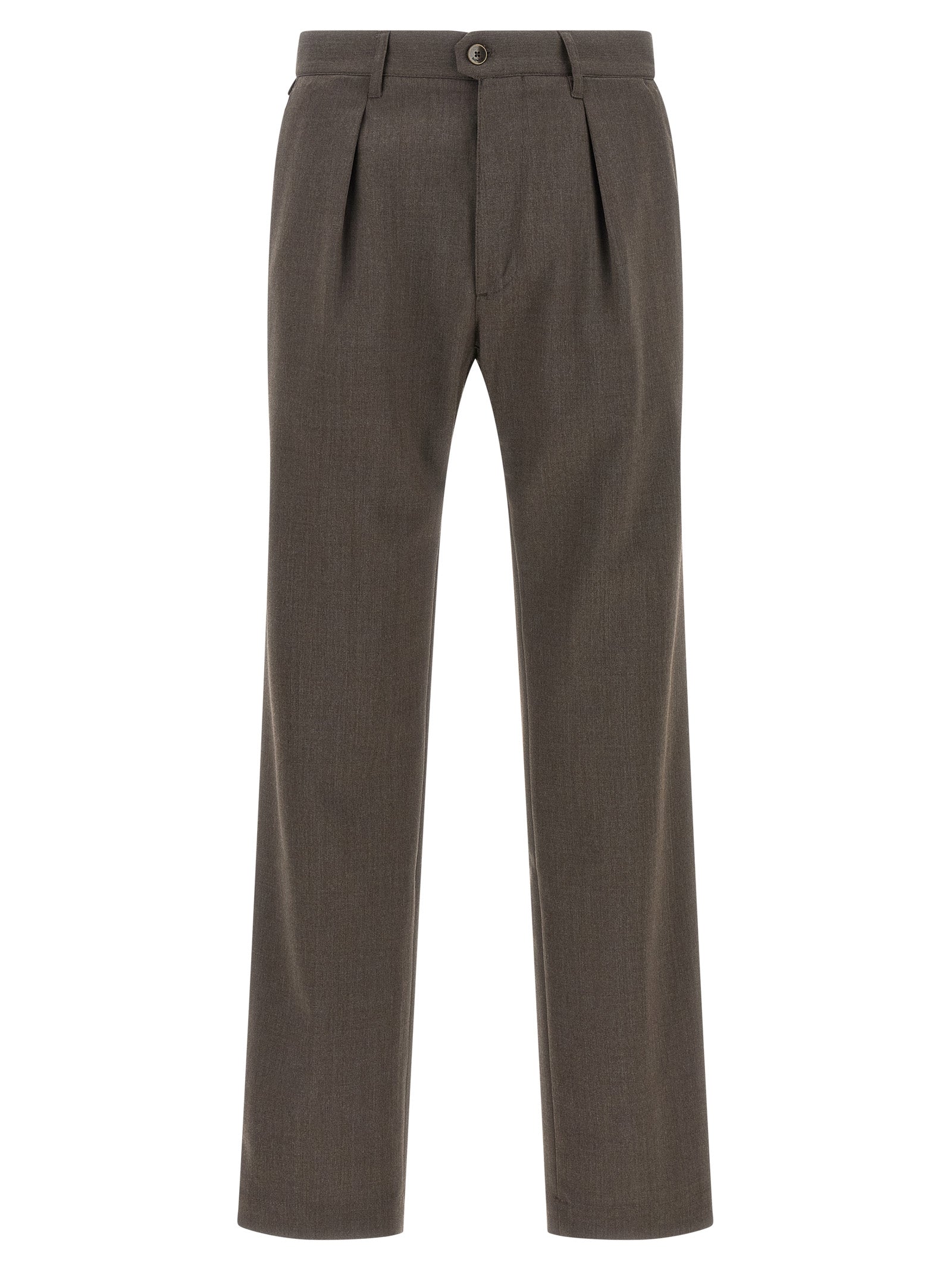 Incotex Brown Polyester Dress Pants