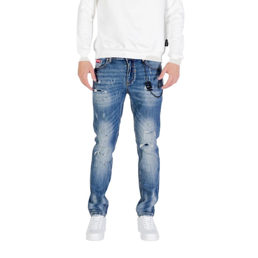 Icon Blue Cotton Skinny Jeans