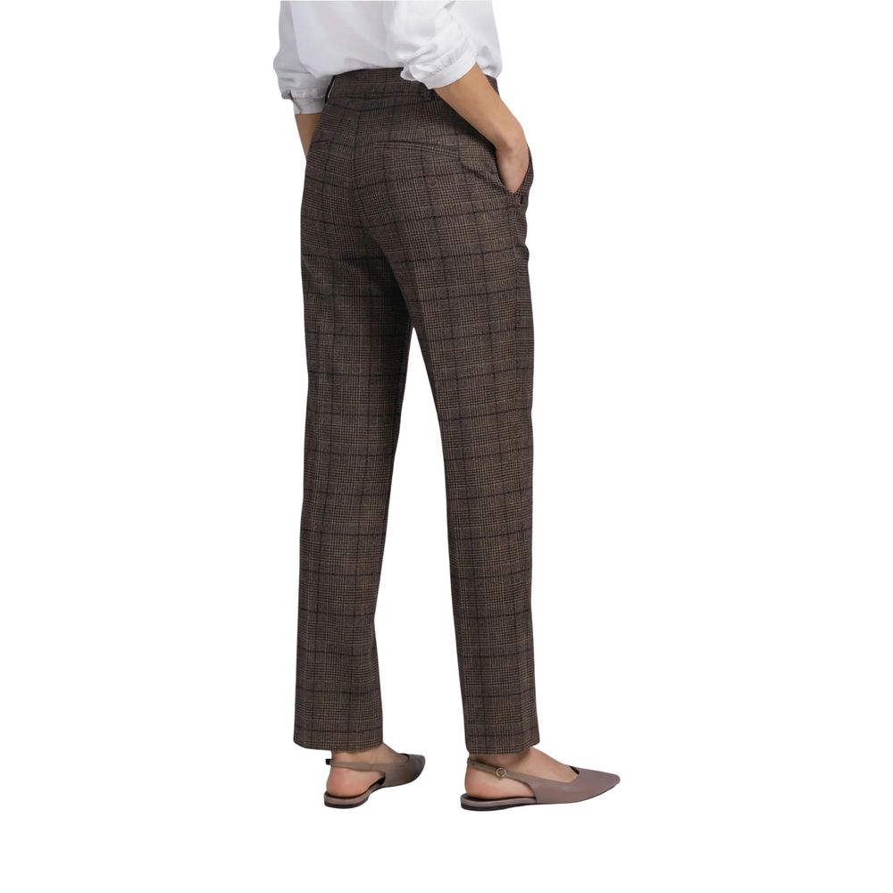Street One Brown Polyester Casual Pants