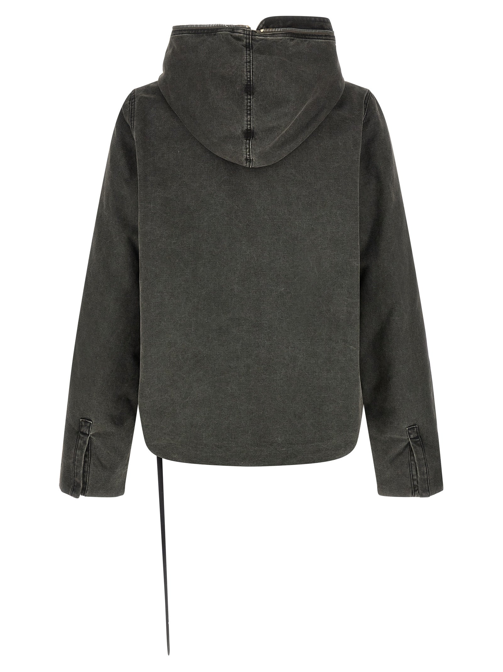 DRKSHDW Gray Cotton Full-Length Jacket