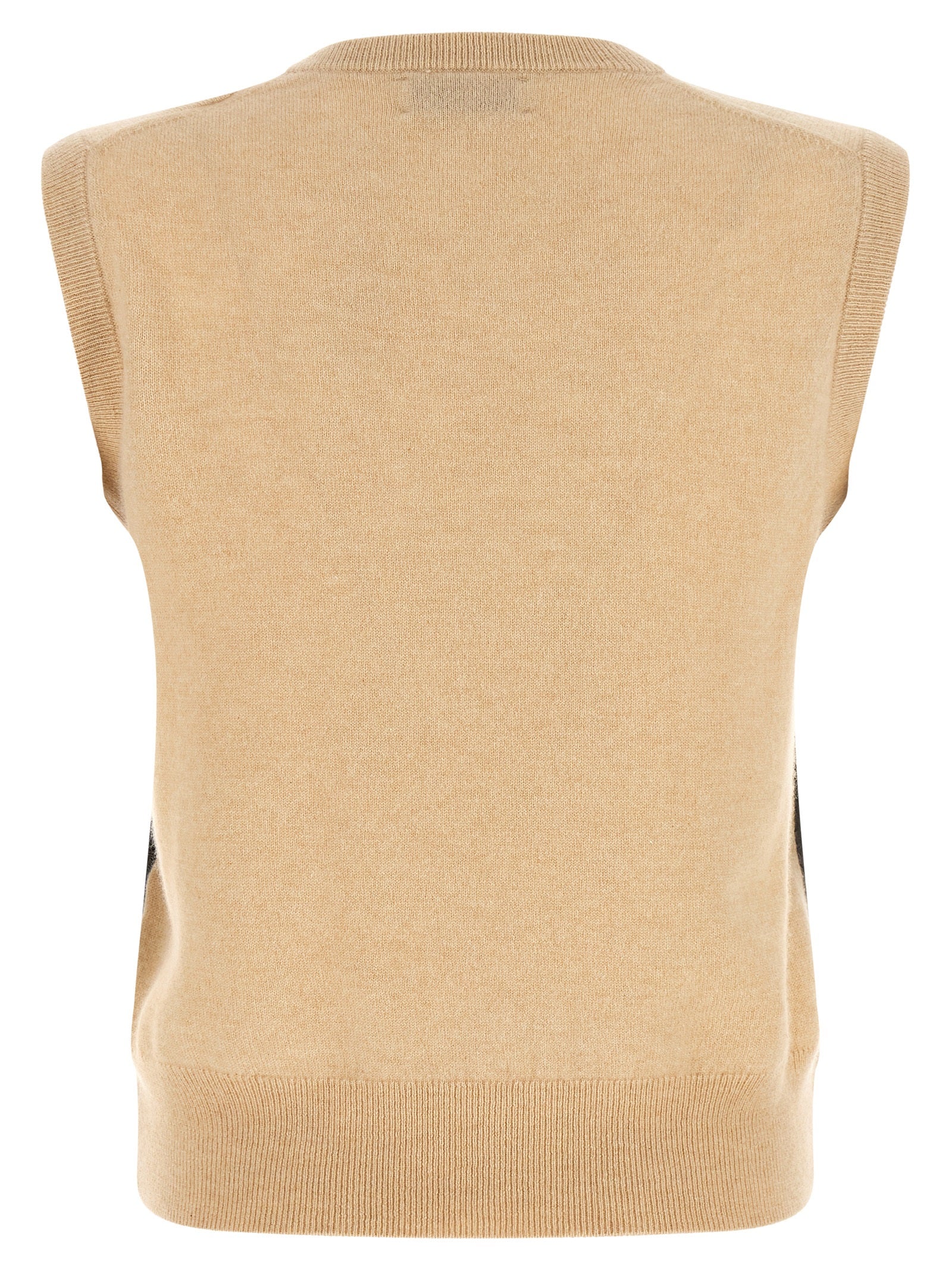 Ballantyne Beige Cashmere Sleeveless Jacket