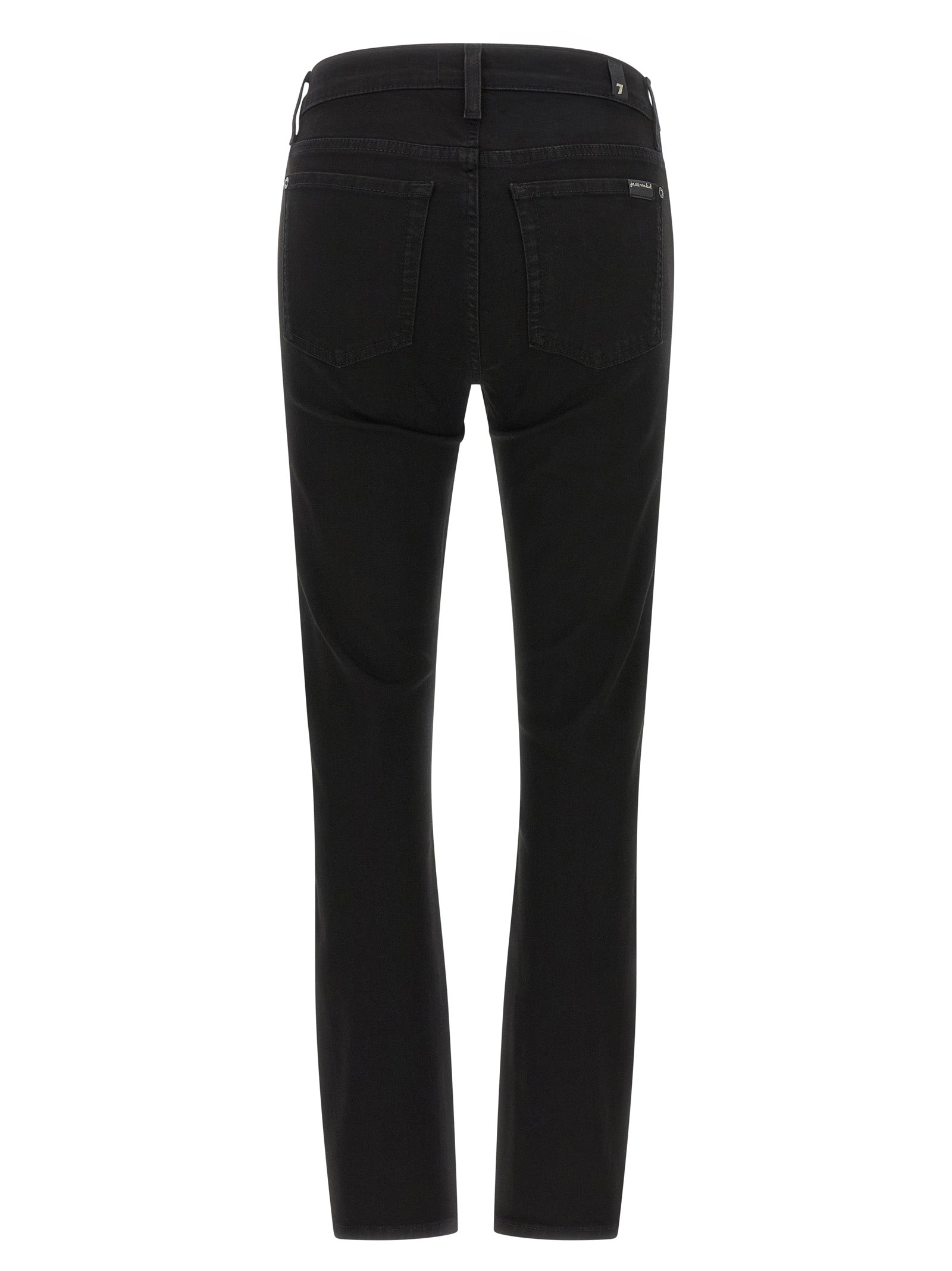 7 For All Mankind Black Cotton Skinny Jeans