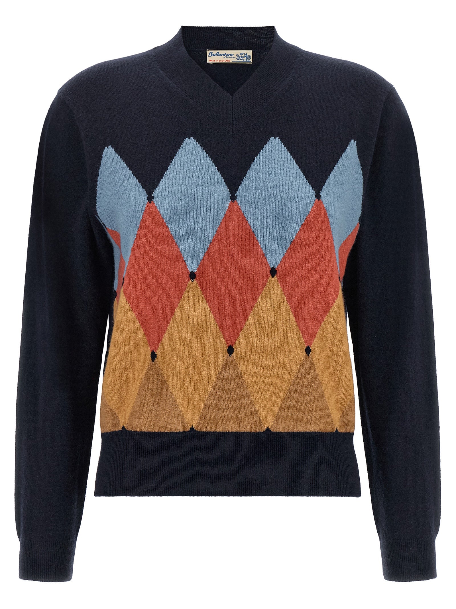 Ballantyne Blue Cashmere Cardigan