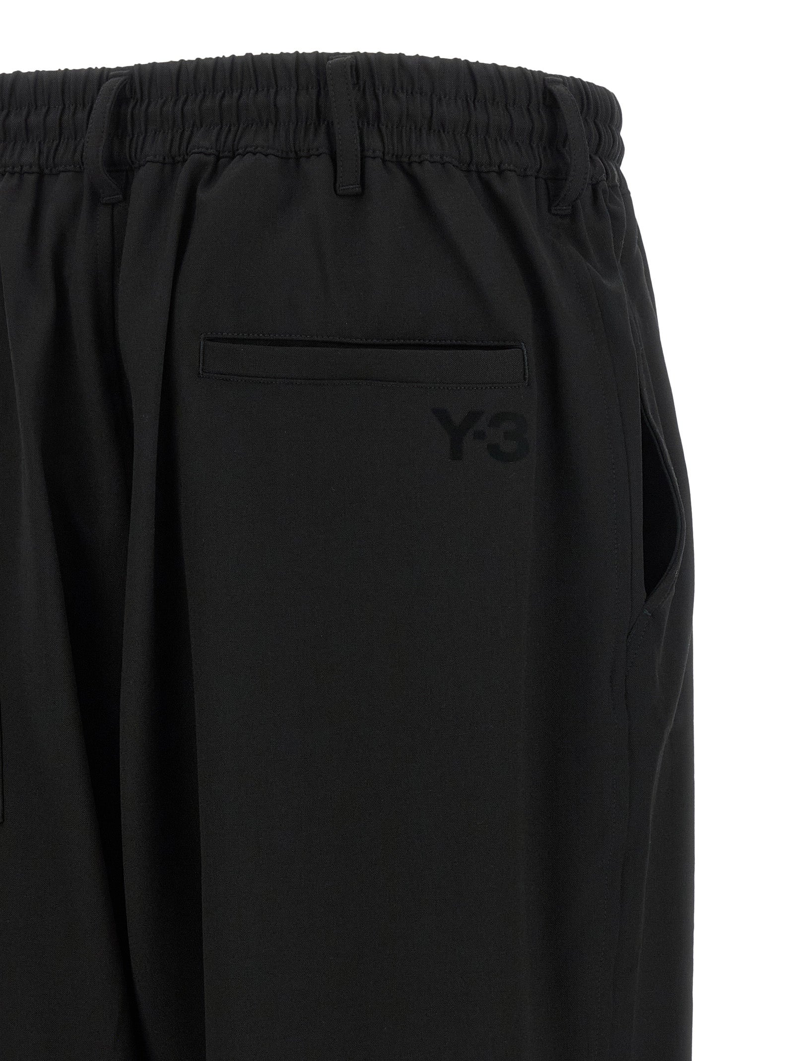 Y-3 Black Wool Casual Pants