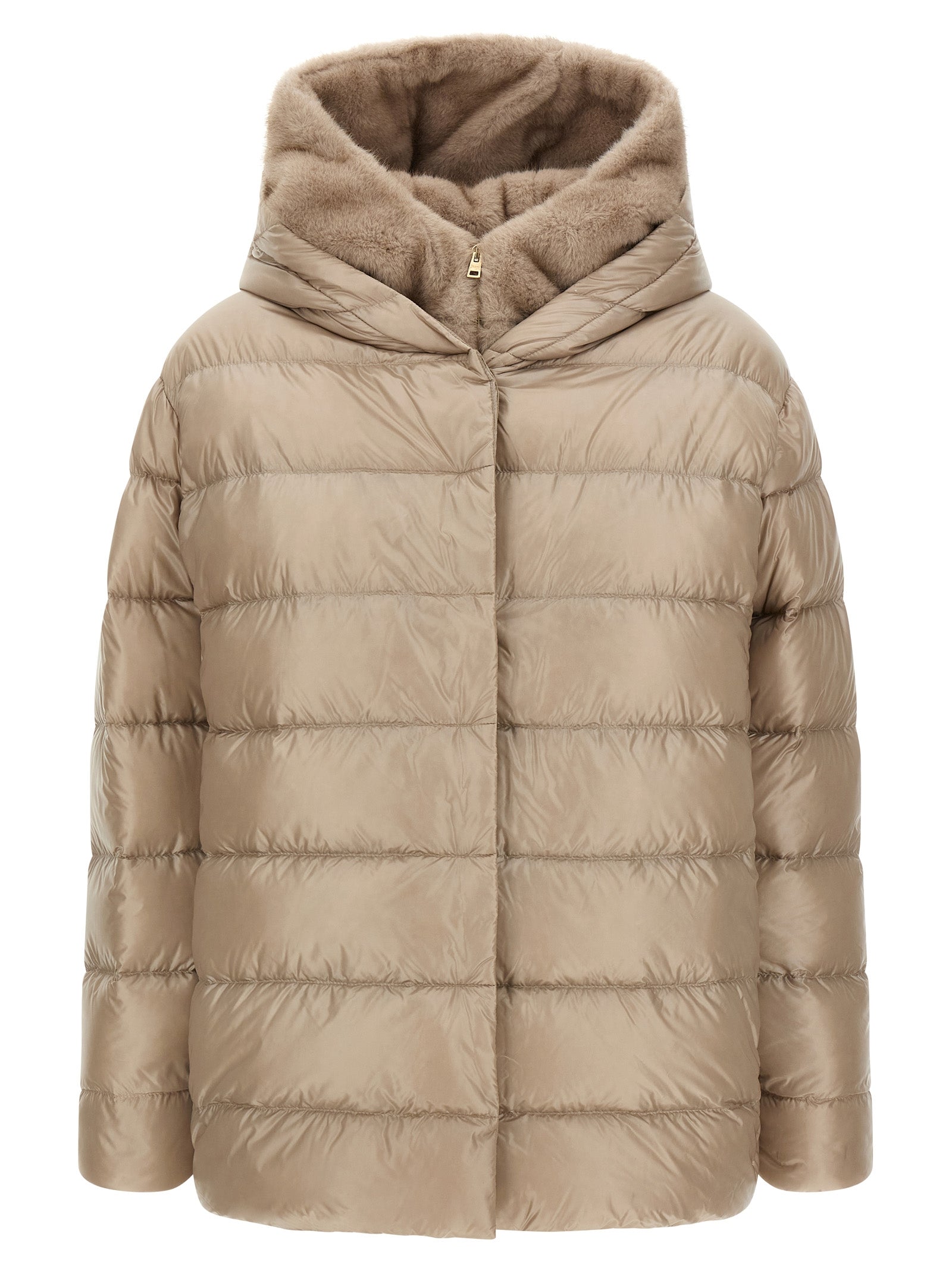 Herno Beige Polyamide Full-Length Jacket