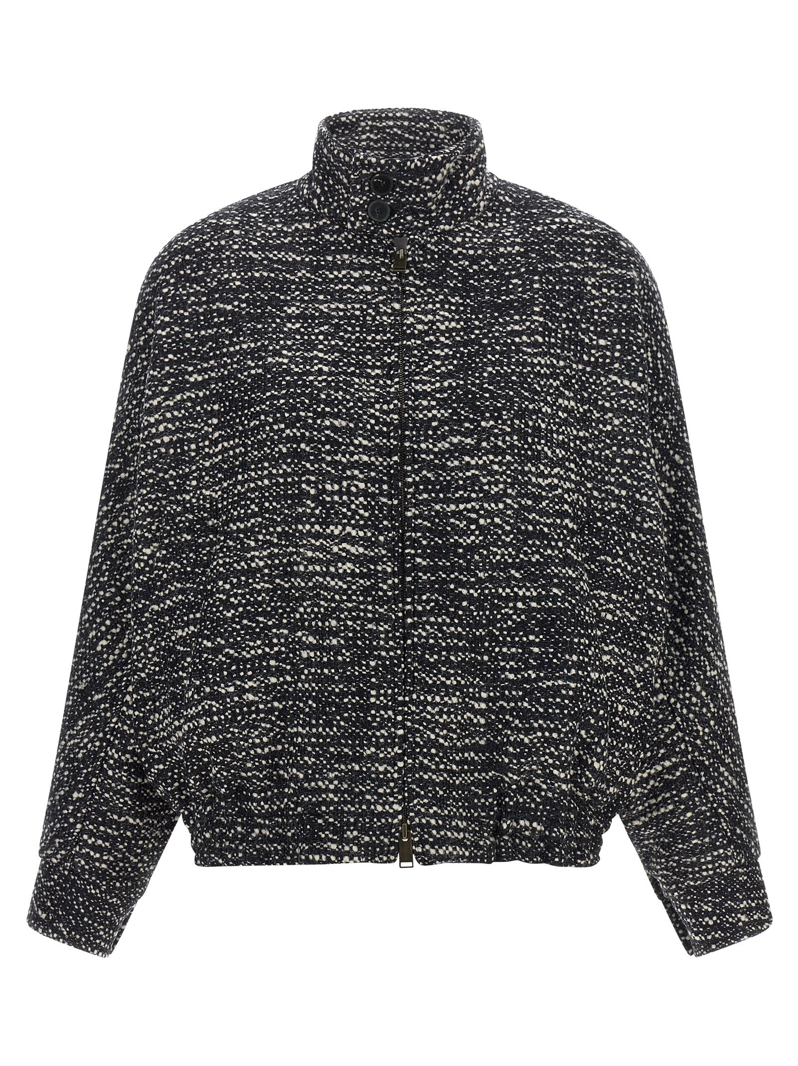 Darkpark White Virgin Wool Bomber