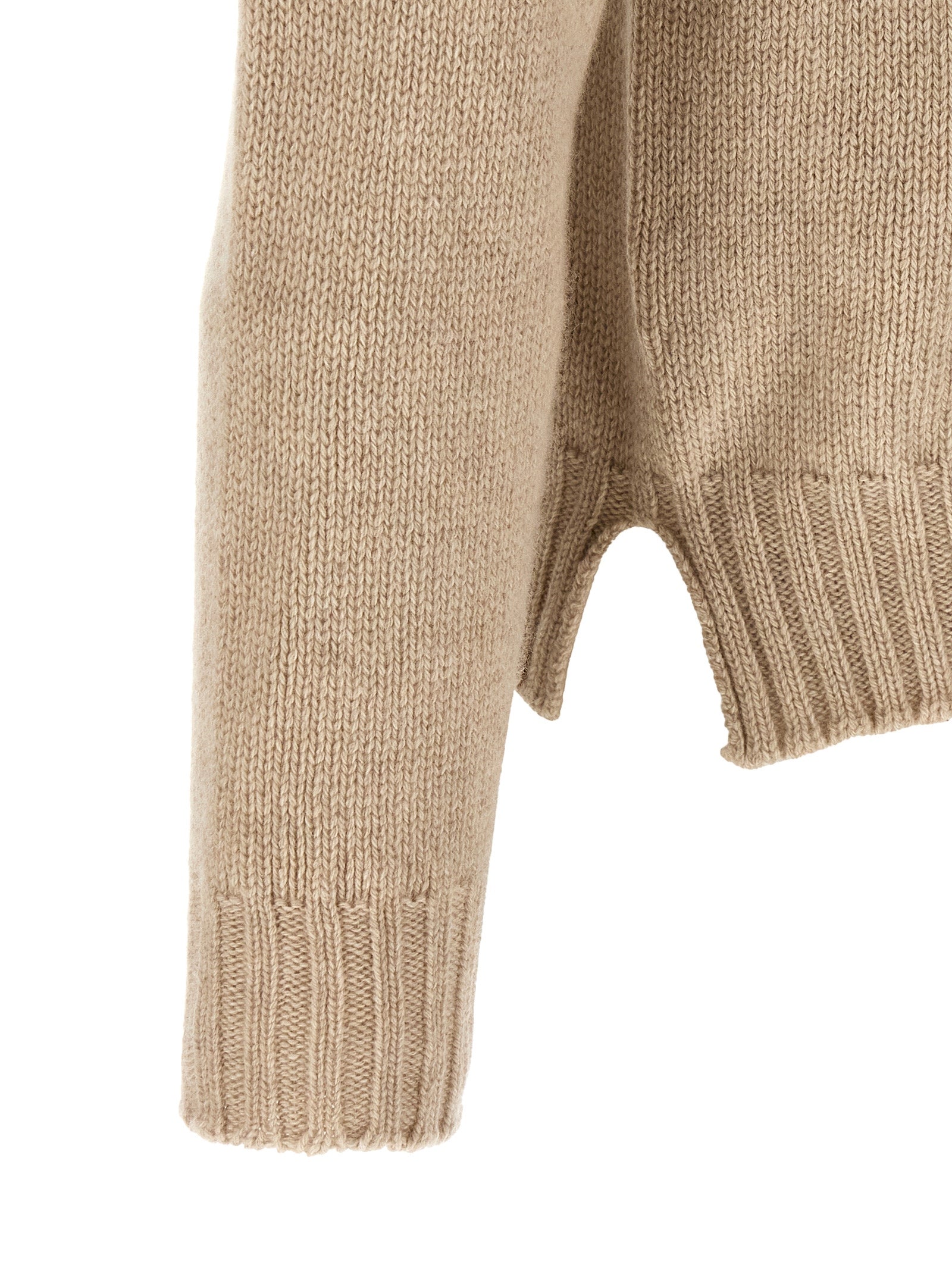 MA'RY'YA Beige Cashmere Cardigan