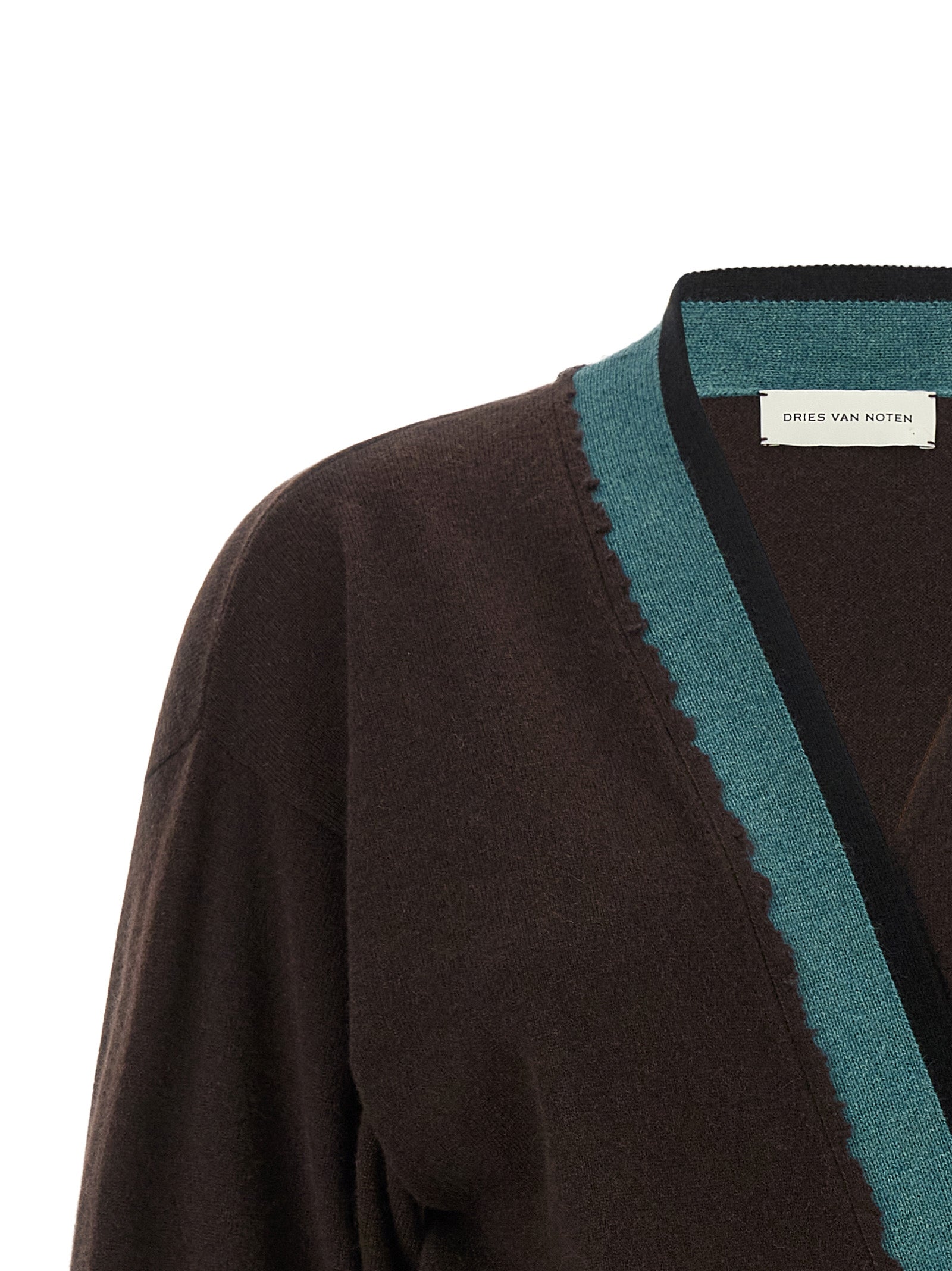 Dries Van Noten Brown Cashmere Cardigan