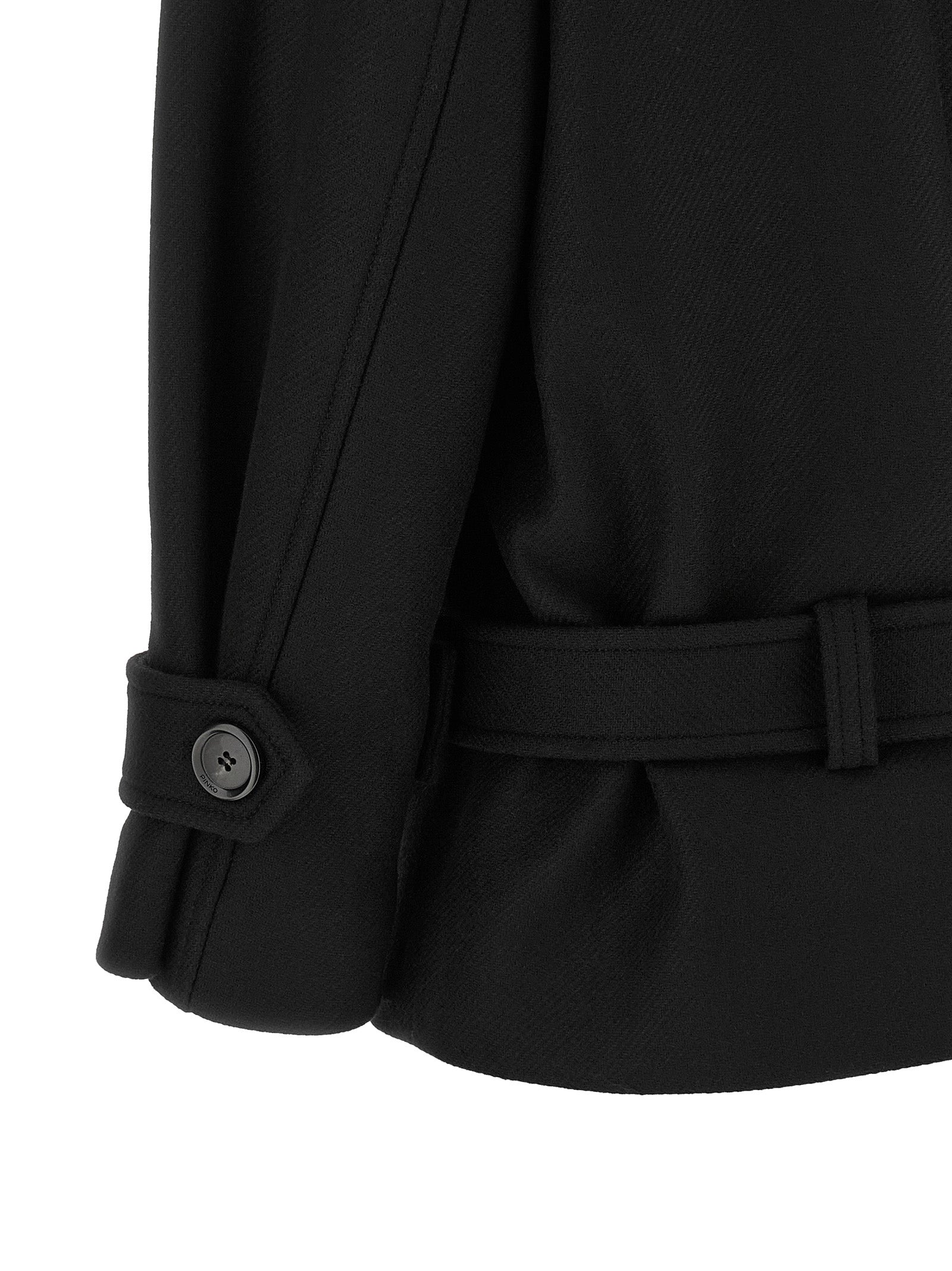 PINKO Black Wool Coat